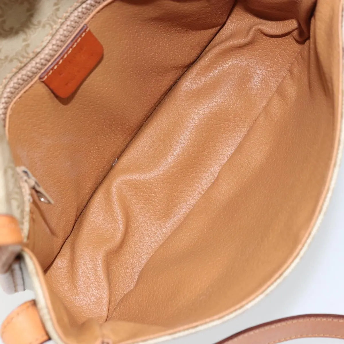 Celine Vintage Macadam Canvas And Leather Beige Canvas Shoulder Bag Bag (Pre-Owned)