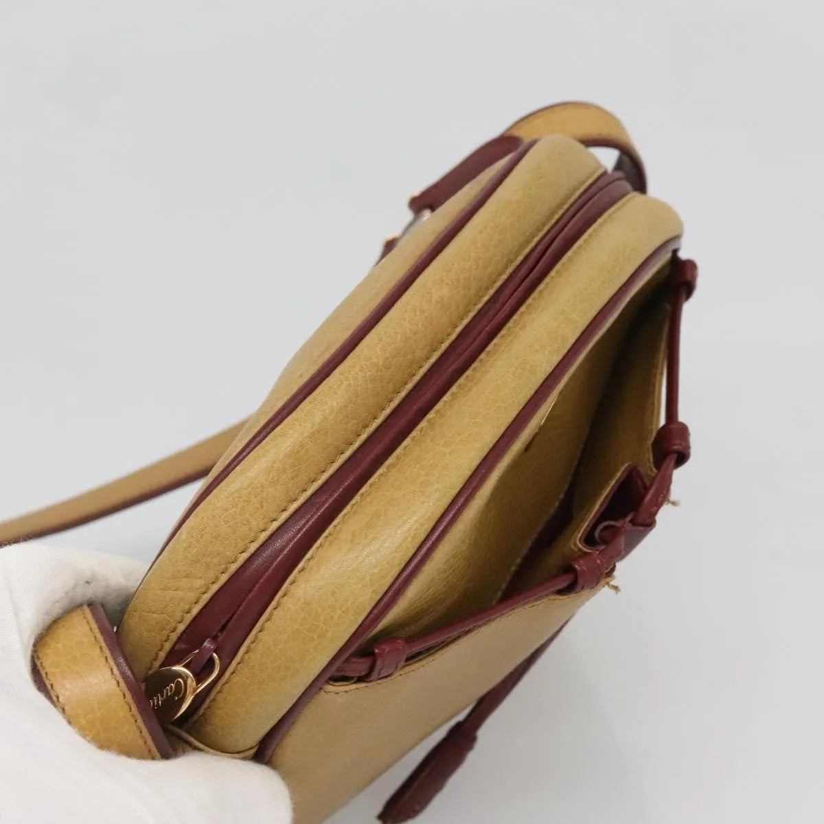 Cartier Tasseled Must De Cartier Leather Yellow Leather Shoulder Bag Bag (Pre-Owned)