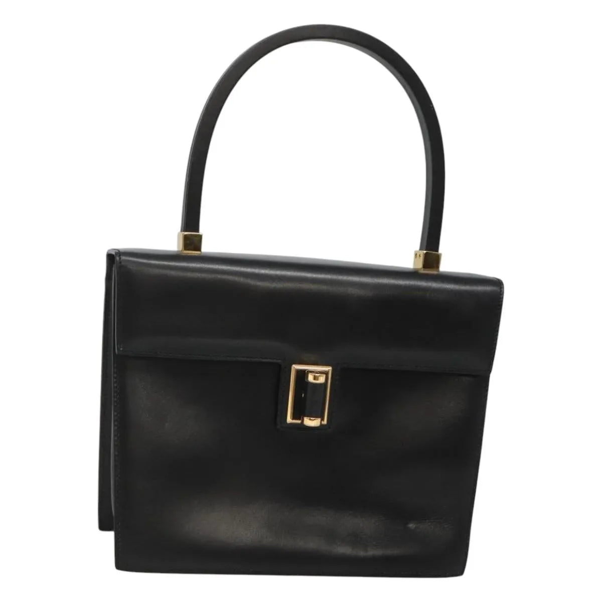 Gucci Vintage Leather Black Leather Handbag (Pre-Owned)