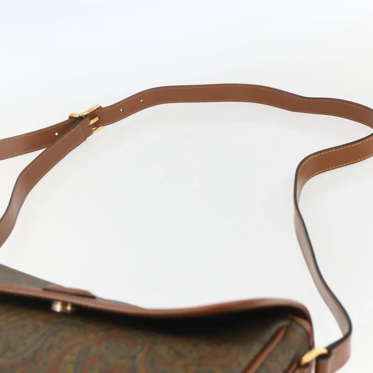 Valentino Garavani Vintage Canvas And Leather Brown Canvas Shoulder Bag Bag (Pre-Owned)