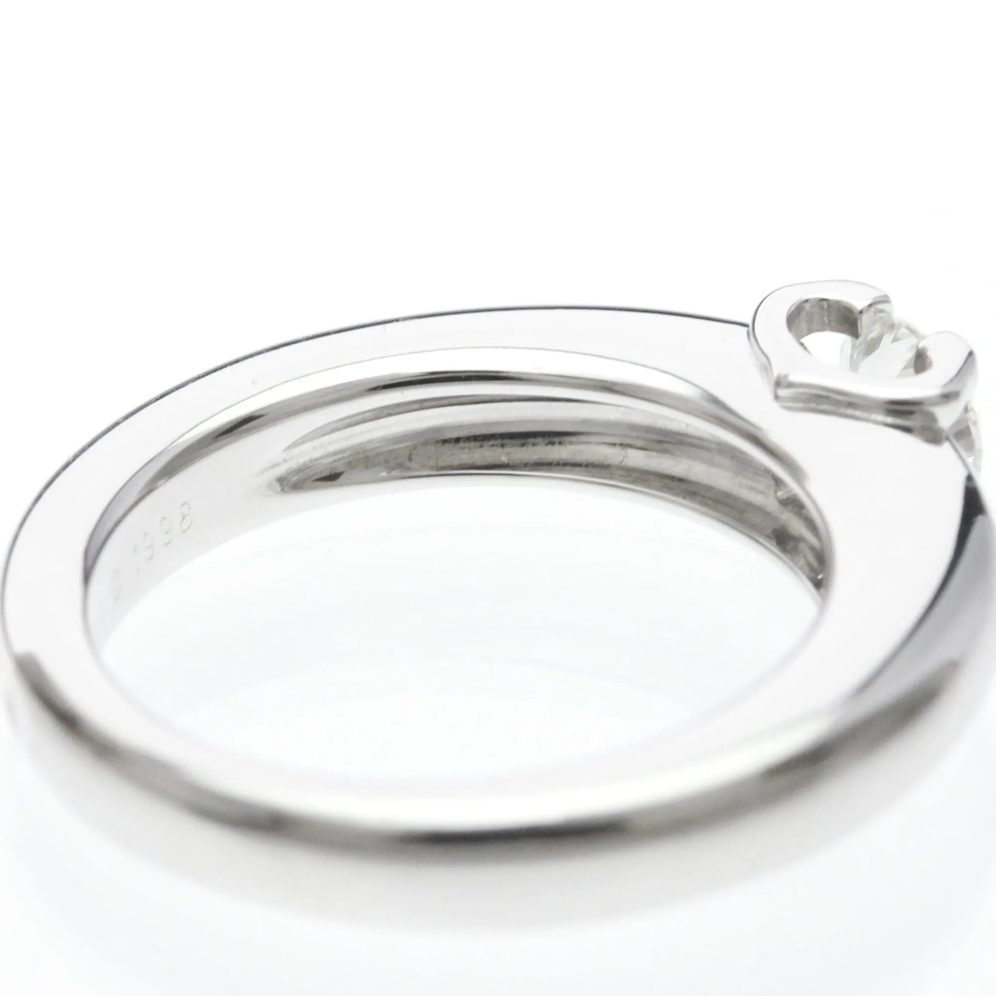 Cartier Ballerine Solitaire Platinum With Rbc Diamond D/Vvs1 Clear White_Gold Ring Jewelry (Pre-Owned)