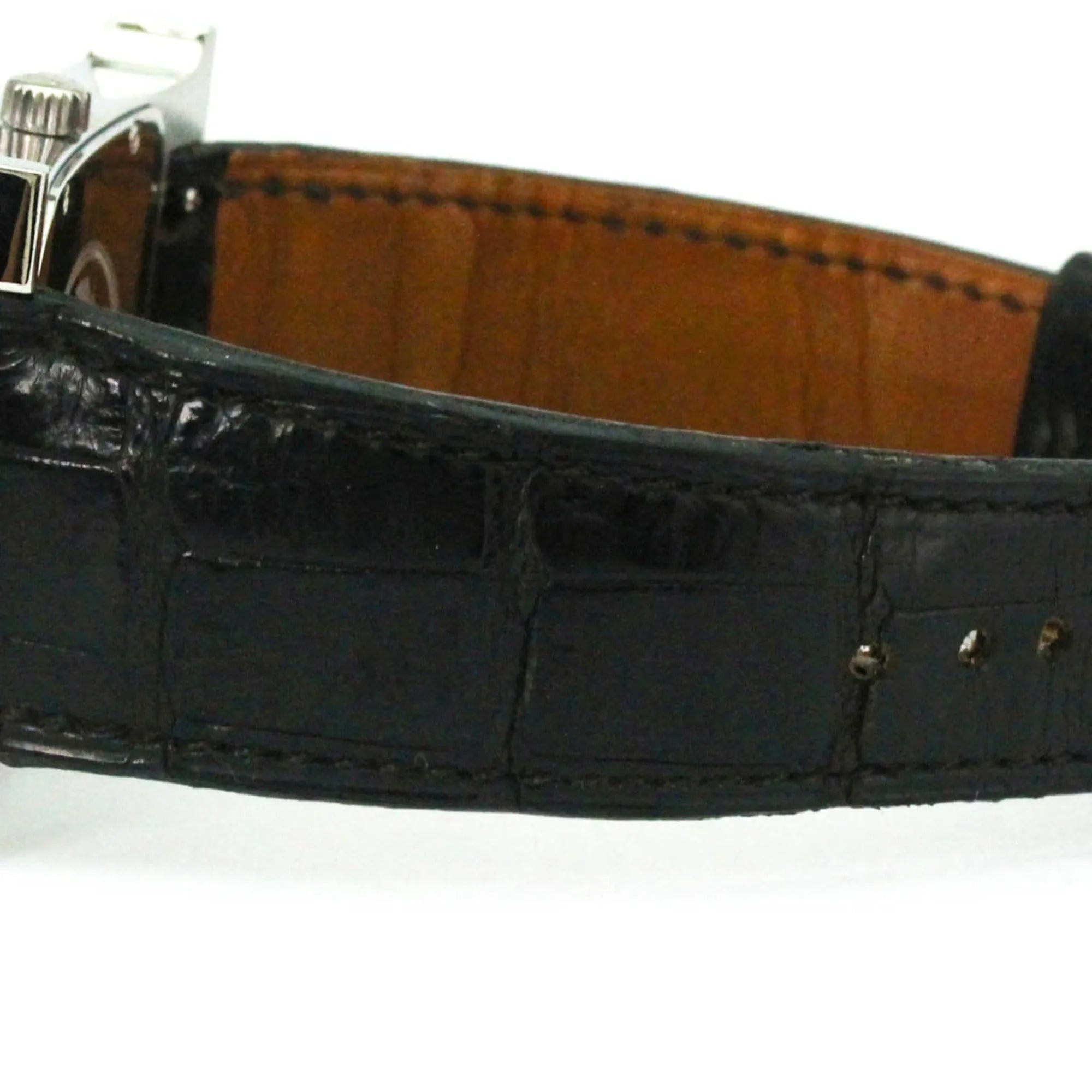 Hermes Heure H Quartz Stainless Steel And Alligator With Diamond Markers And Mother Of Pearl Watch (Pre-Owned)