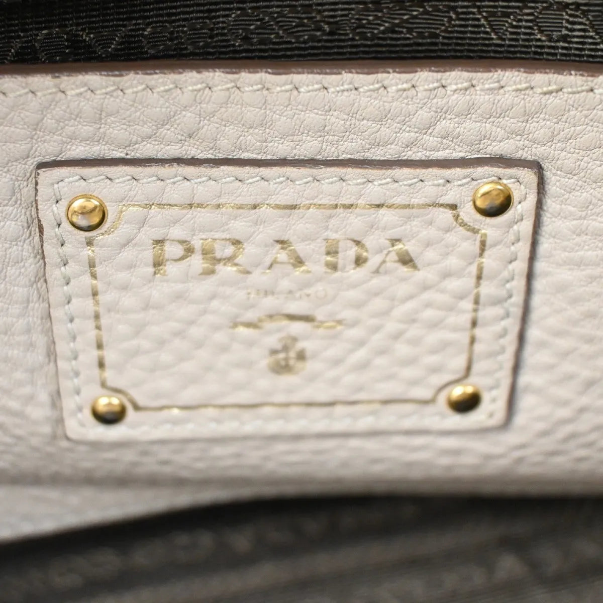 Prada Convertible Open Shopping Tote Vitello Daino Beige Leather Tote Bag Bag (Pre-Owned)