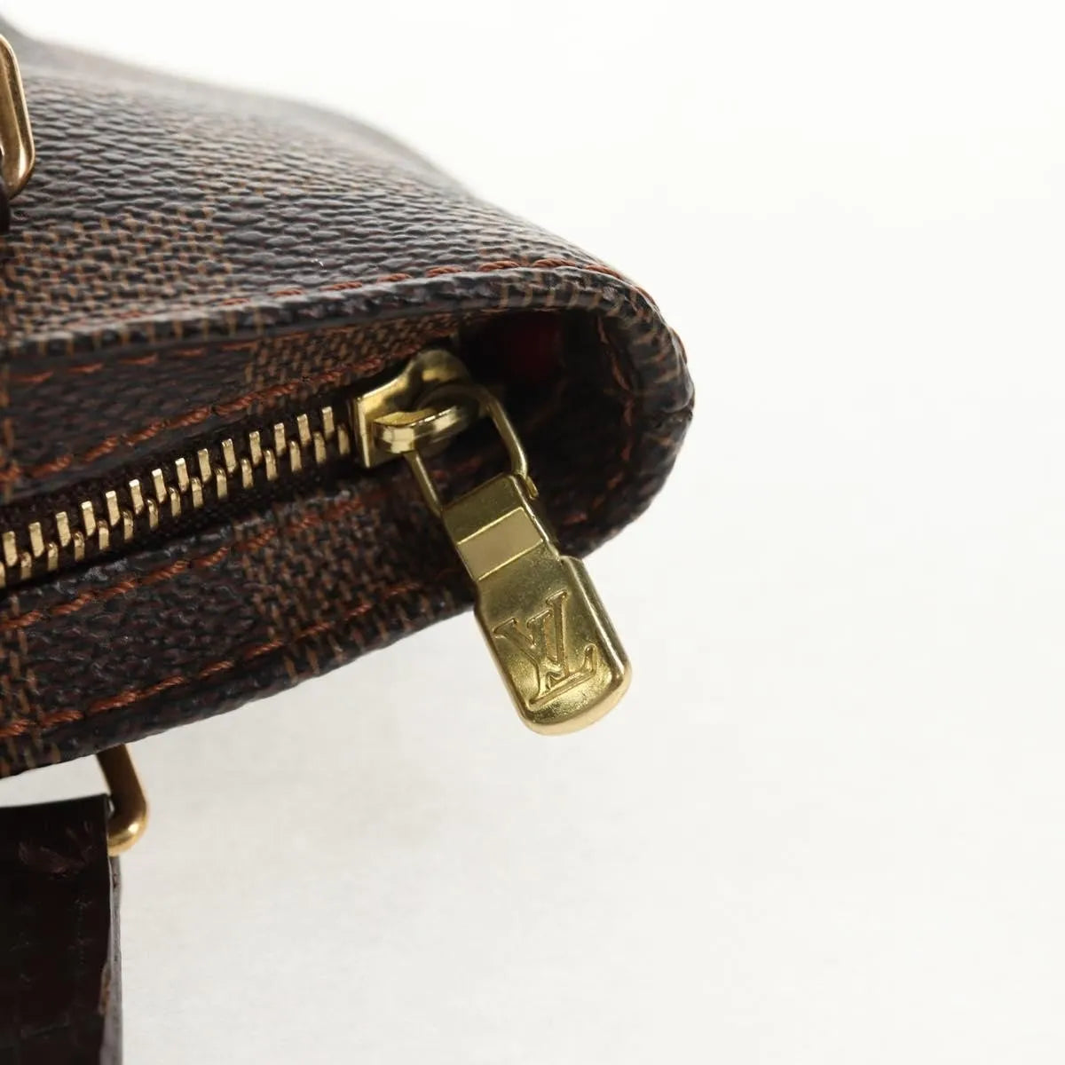 Louis Vuitton Manosque Pochette Damier Brown Canvas Clutche & Pouche Bag (Pre-Owned)