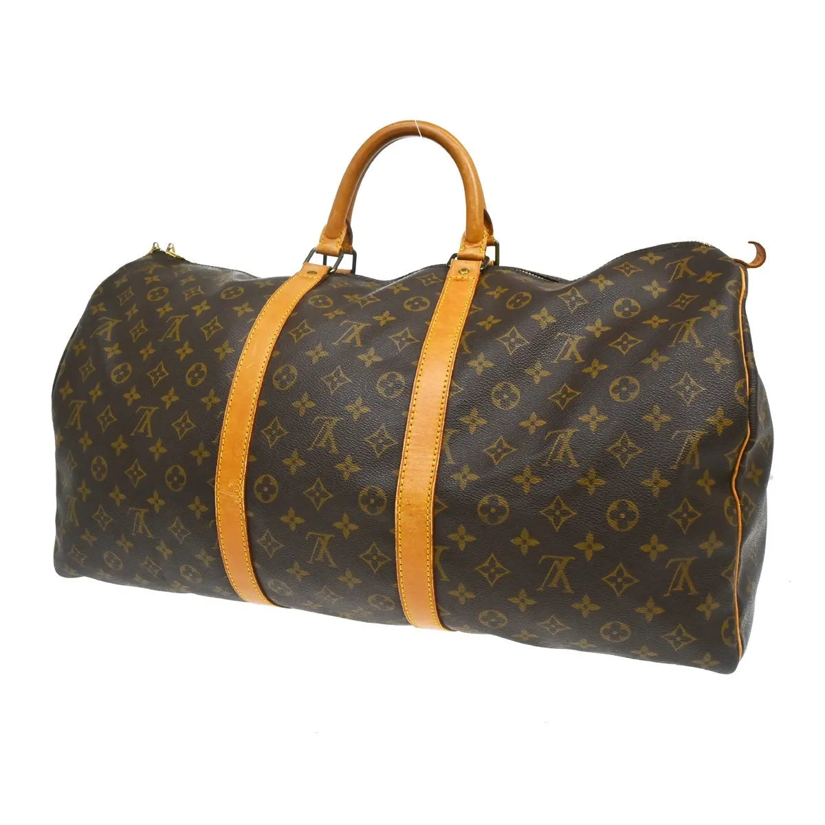 Louis Vuitton Keepall Bag Monogram Canvas Brown Canvas Travel Bag Bag (Pre-Owned)