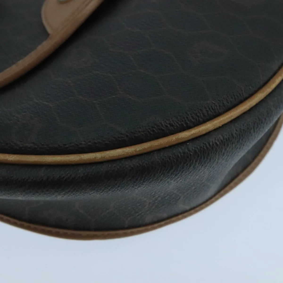 Christian Dior Vintage Honeycomb Flap Canvas And Leather Black Pvc Shoulder Bag Bag (Pre-Owned)
