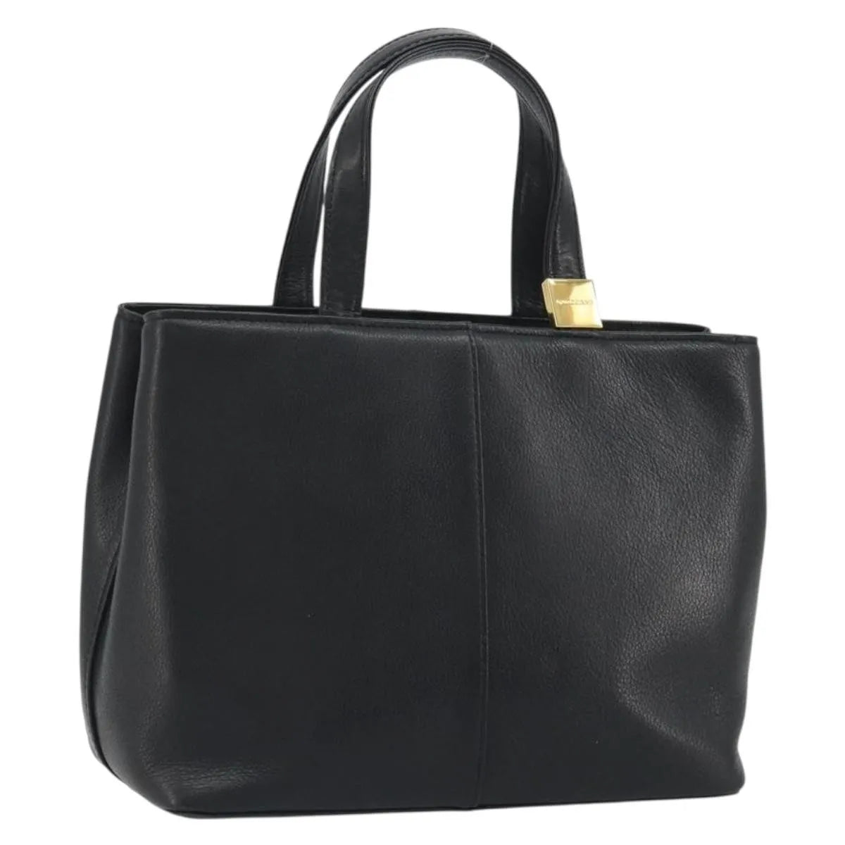 Burberry Vintage Leather Black Leather Handbag (Pre-Owned)