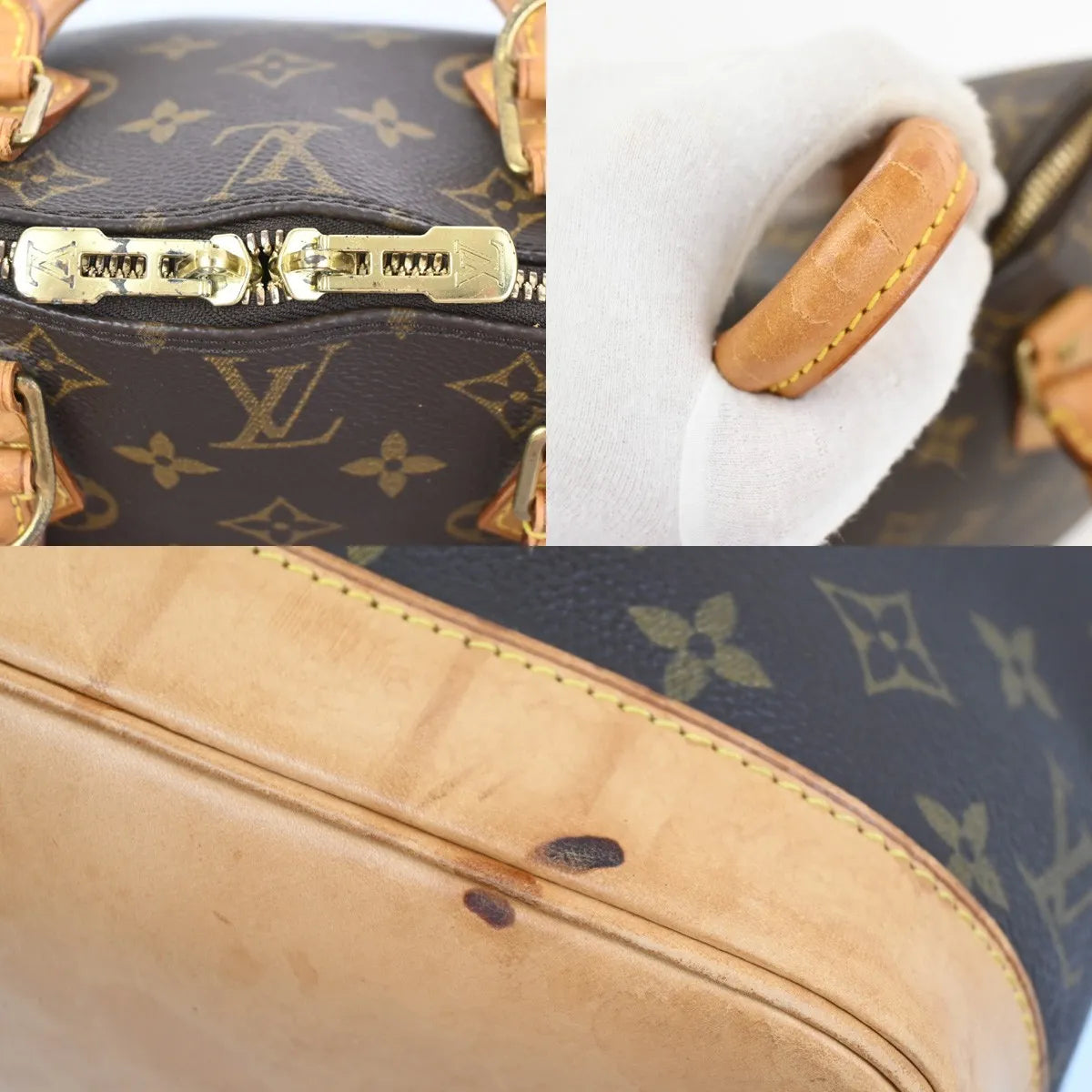Louis Vuitton Alma Monogram Brown Canvas Handbag (Pre-Owned)