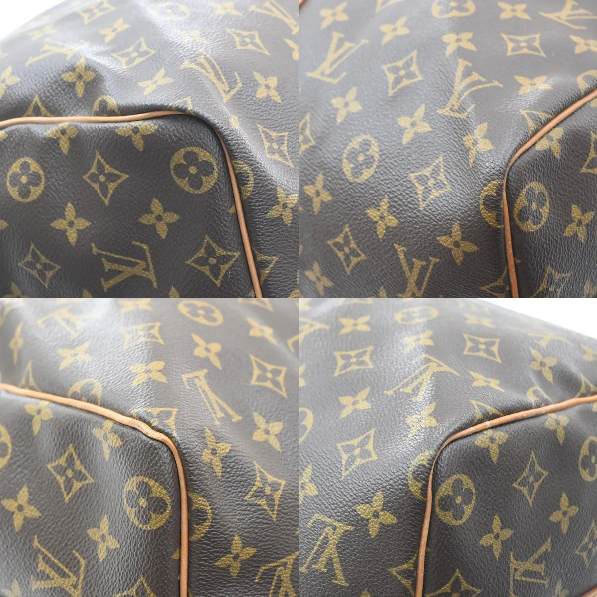 Louis Vuitton Keepall Bandoulière Monogram Brown Canvas Travel Bag Bag (Pre-Owned)