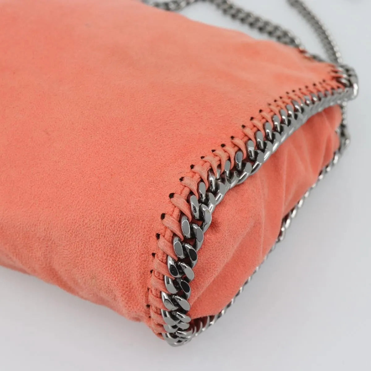Stella Mccartney Falabella Fold Over Faux Leather Orange Polyester Shoulder Bag Bag (Pre-Owned)