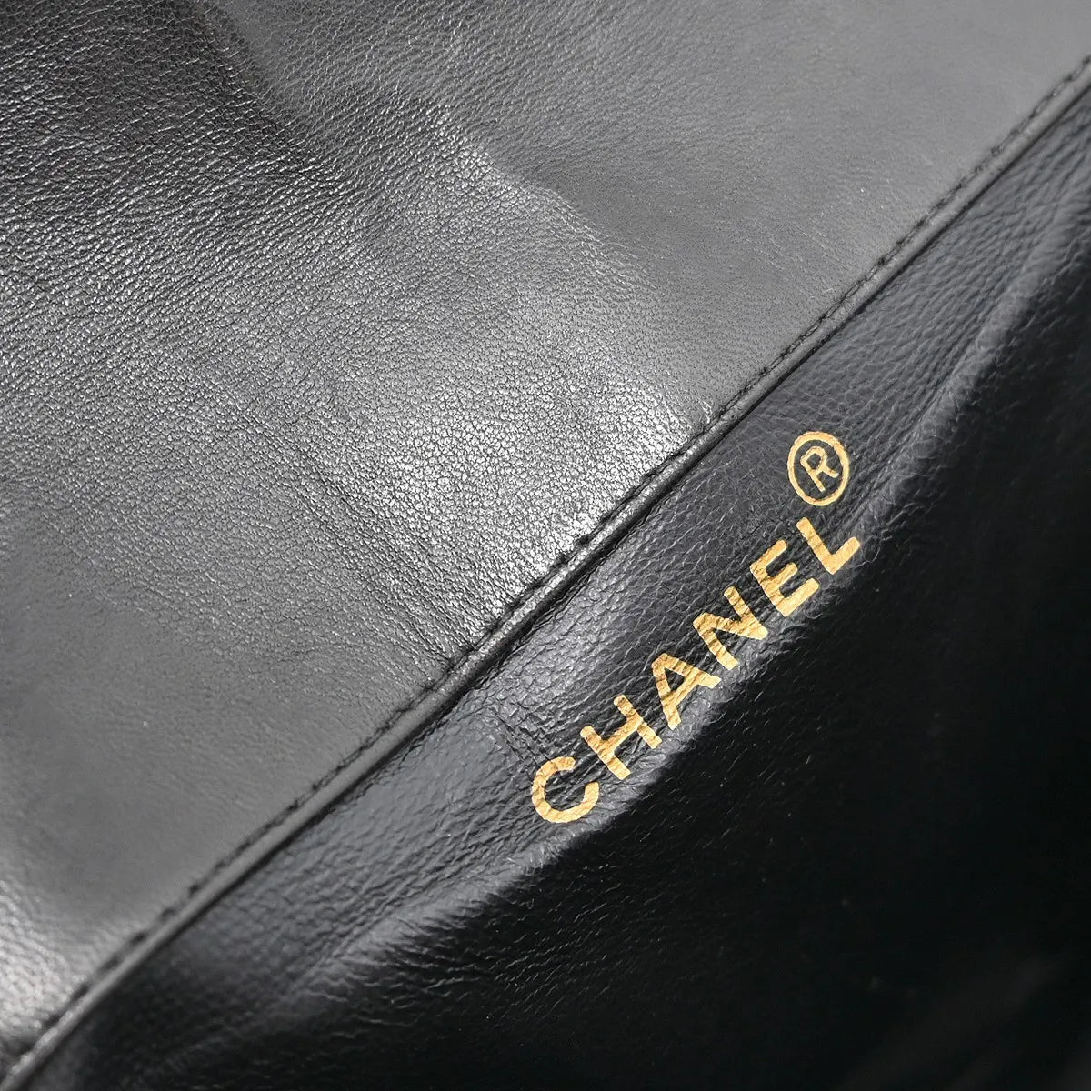Chanel Vintage Cc Pocket Quilted Lambskin Black Leather Backpack Bag (Pre-Owned)
