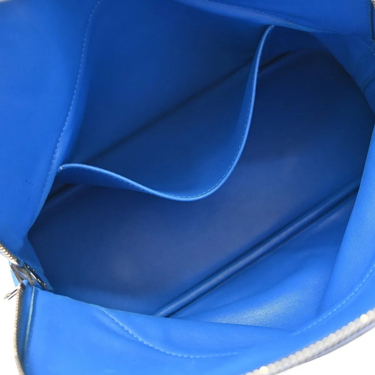 Hermes Bolide Clemence Blue Leather Handbag (Pre-Owned)