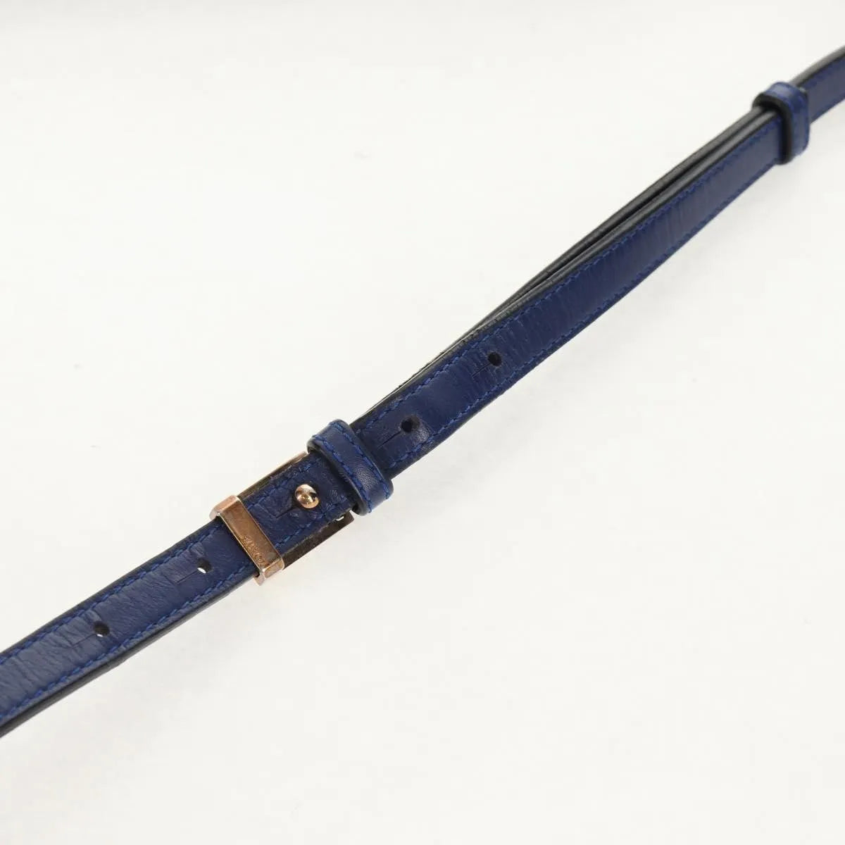 Loewe Barcelona Leather Blue Leather Shoulder Bag Bag (Pre-Owned)