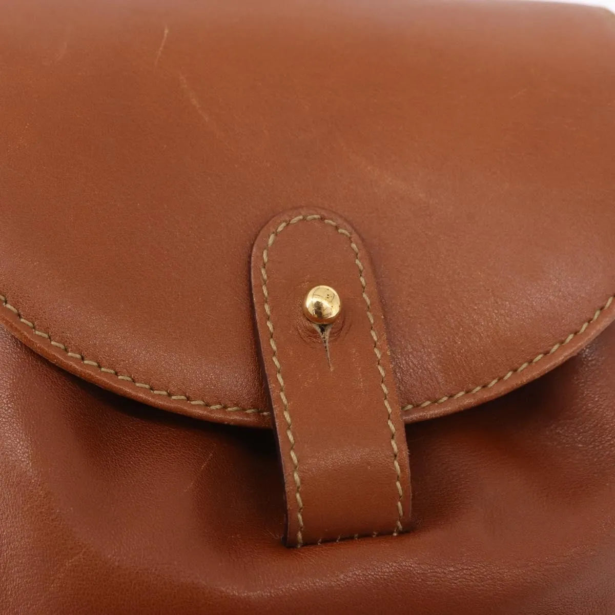 Gucci Vintage Bamboo Leather Brown Leather Backpack Bag (Pre-Owned)