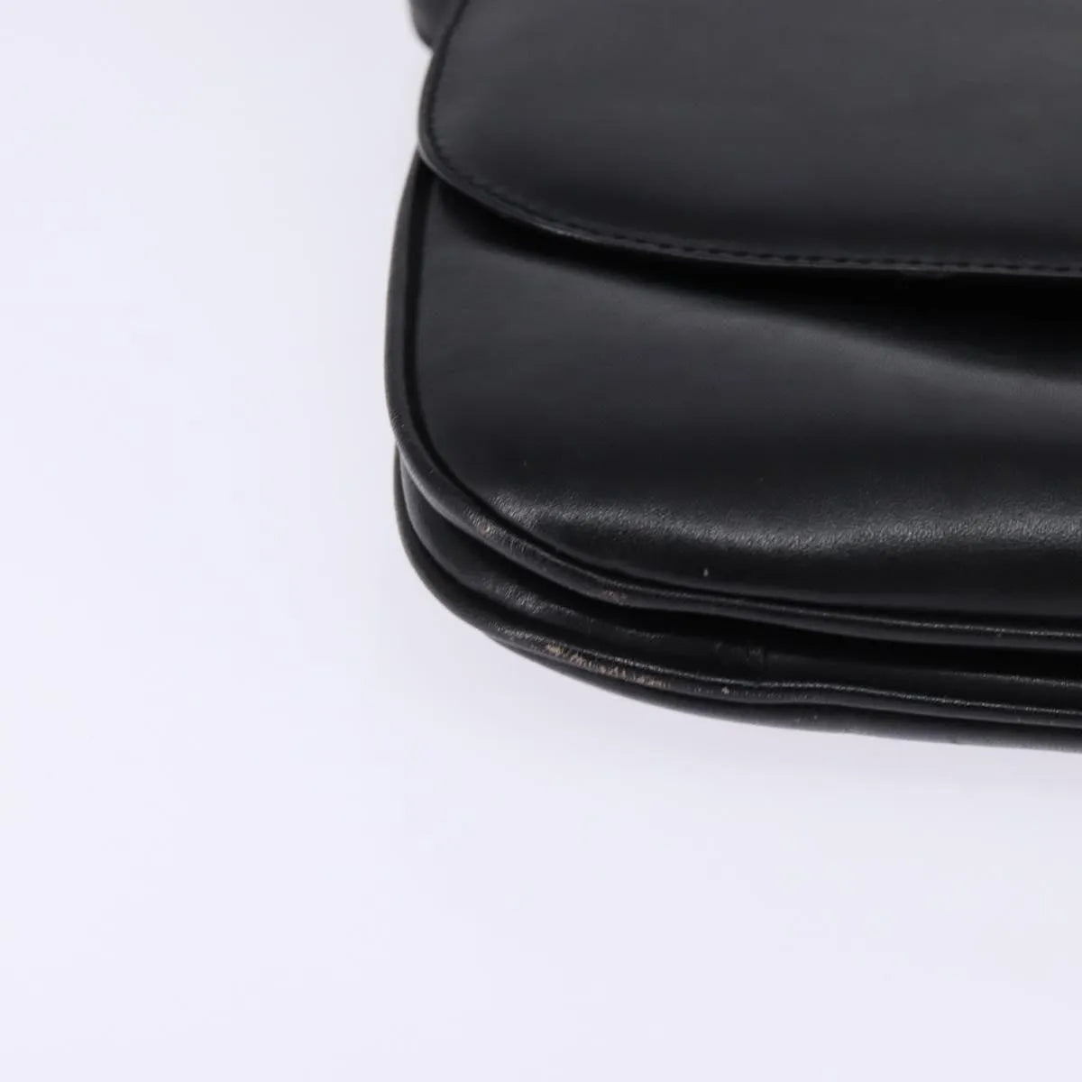 Celine Vintage Leather Black Leather Shoulder Bag Bag (Pre-Owned)