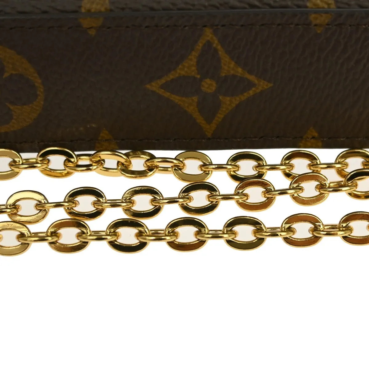 Louis Vuitton Pochette Felicie Monogram Brown Canvas Clutche & Pouche Bag (Pre-Owned)