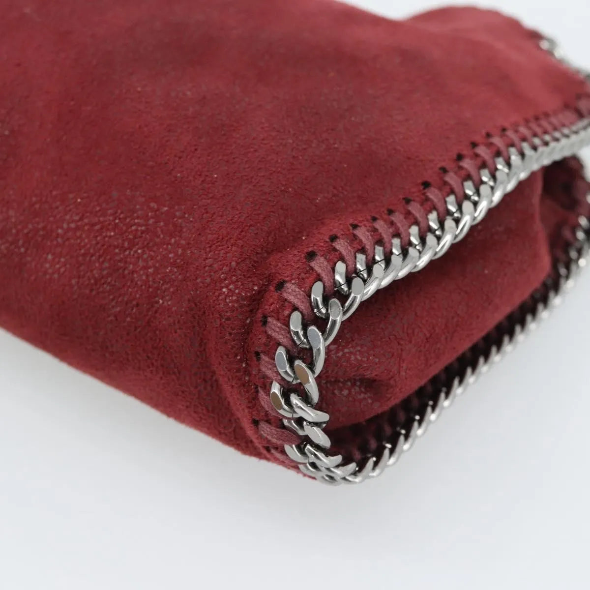 Stella Mccartney Falabella Fold Over Clutch Faux Leather Burgundy Polyester Crossbody Bag Bag (Pre-Owned)
