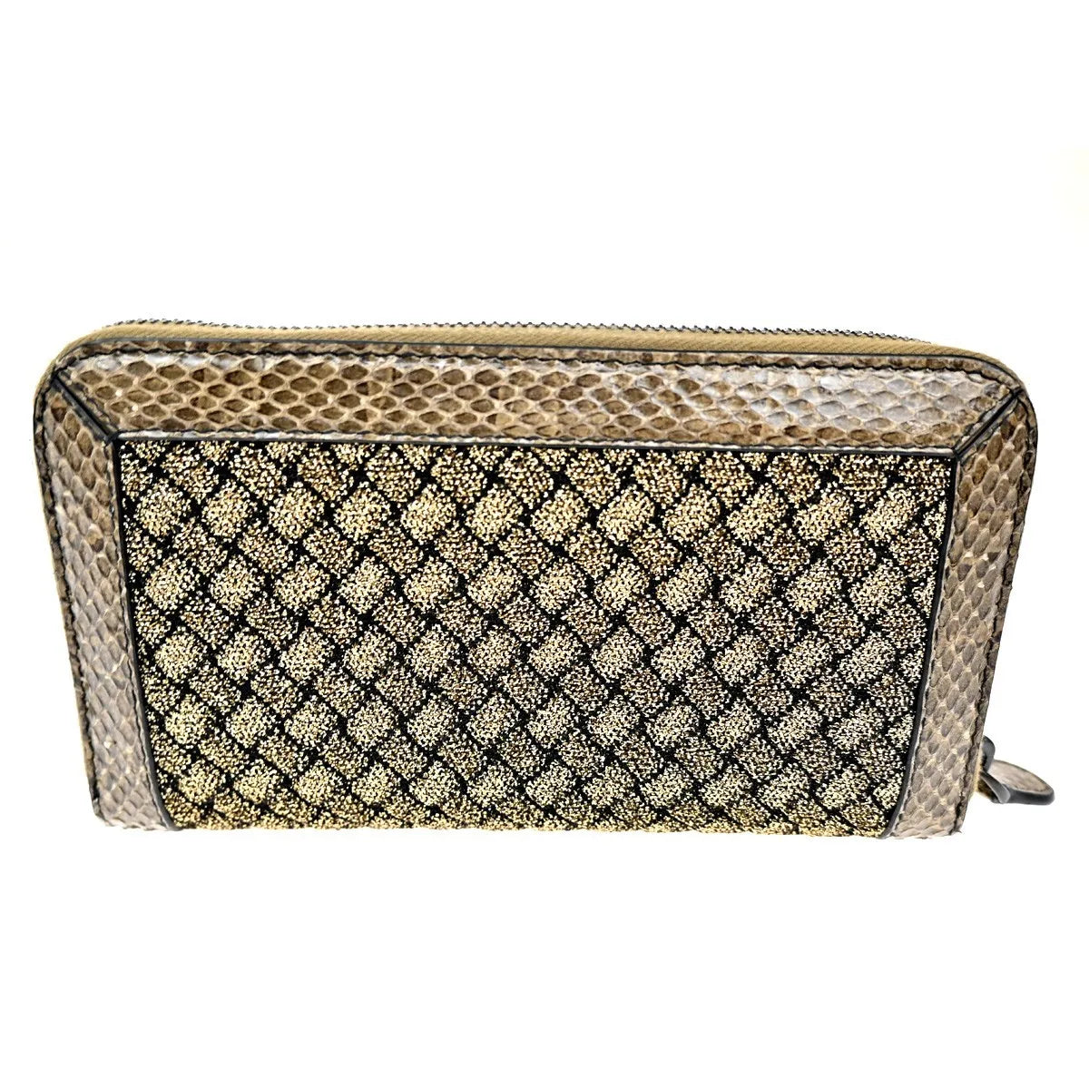 Bottega Veneta Intrecciato Long Zip Leather Brown Leather Wallets Accessory (Pre-Owned)