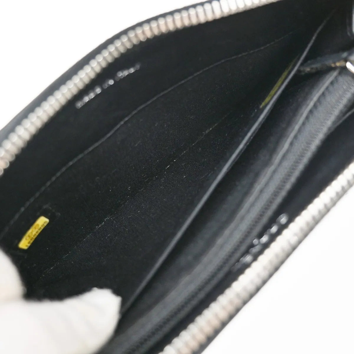 Chanel Cc Charm Zip Around Quilted Lambskin Black Leather Wallets Accessory (Pre-Owned)