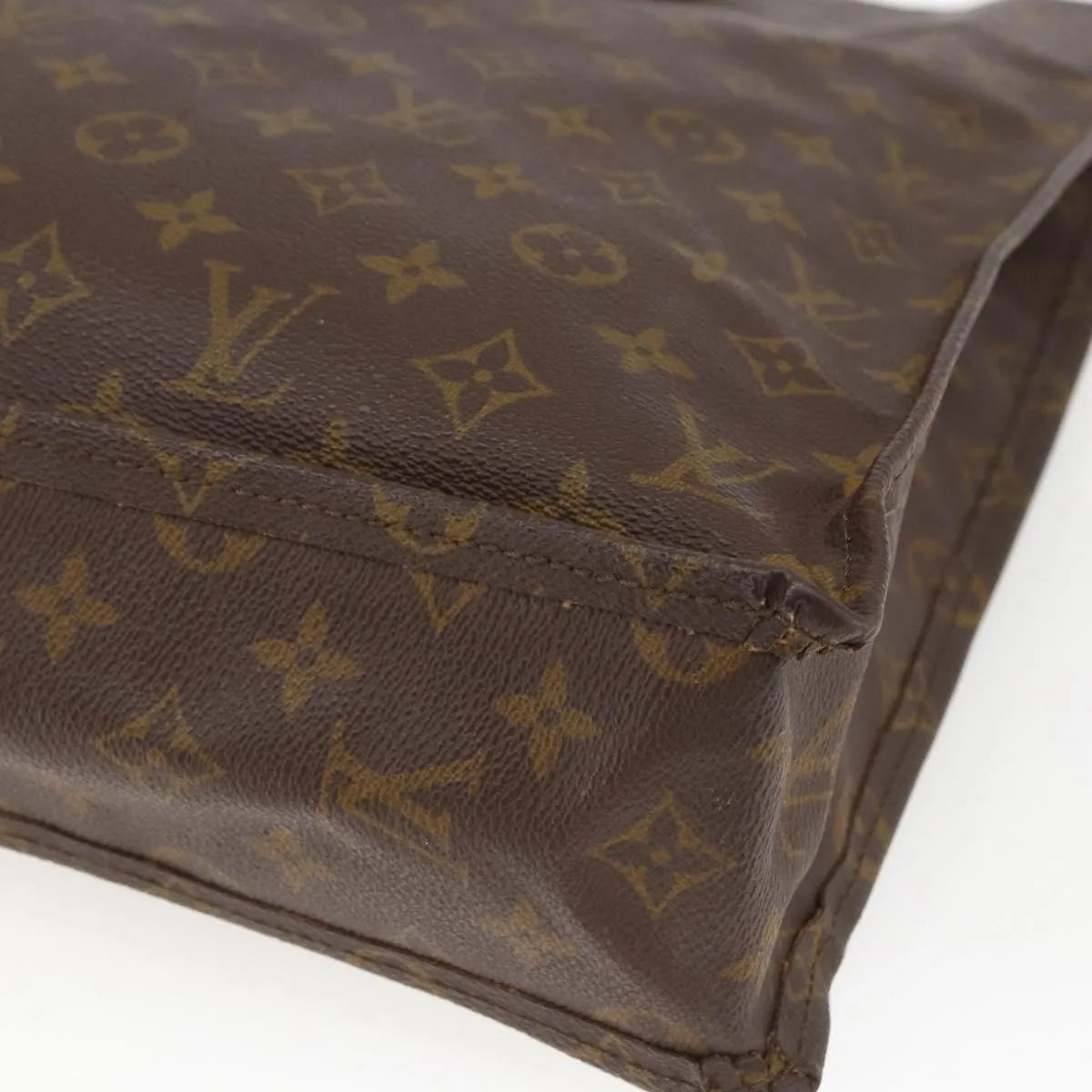 Louis Vuitton Sac Plat Monogram Brown Canvas Tote Bag Bag (Pre-Owned)