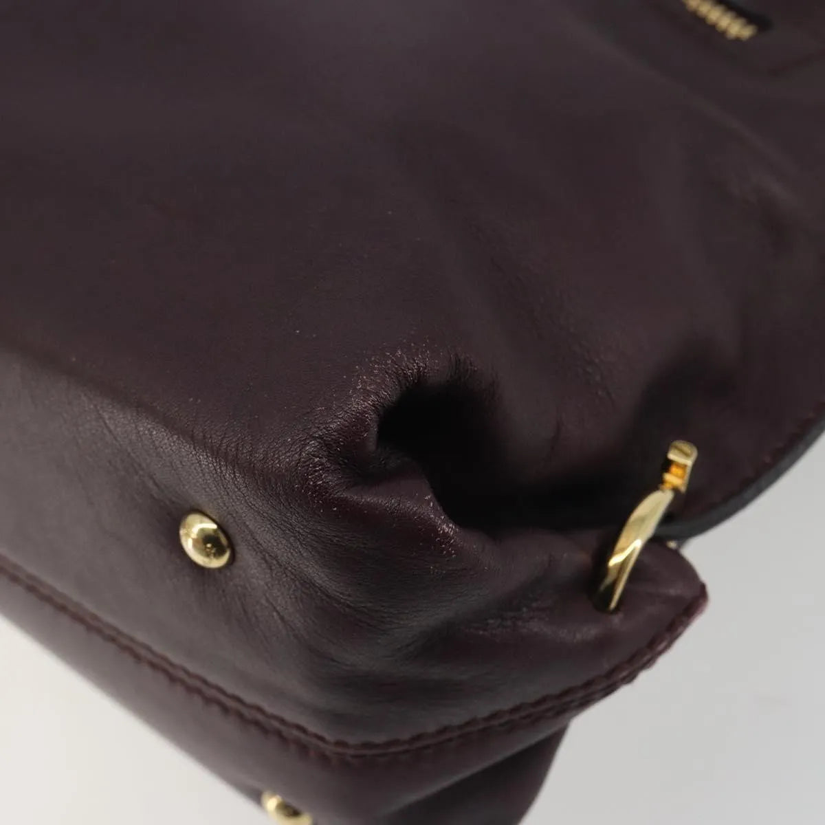 Salvatore Ferragamo Sofia Satchel Smooth Leather Purple Leather Handbag (Pre-Owned)