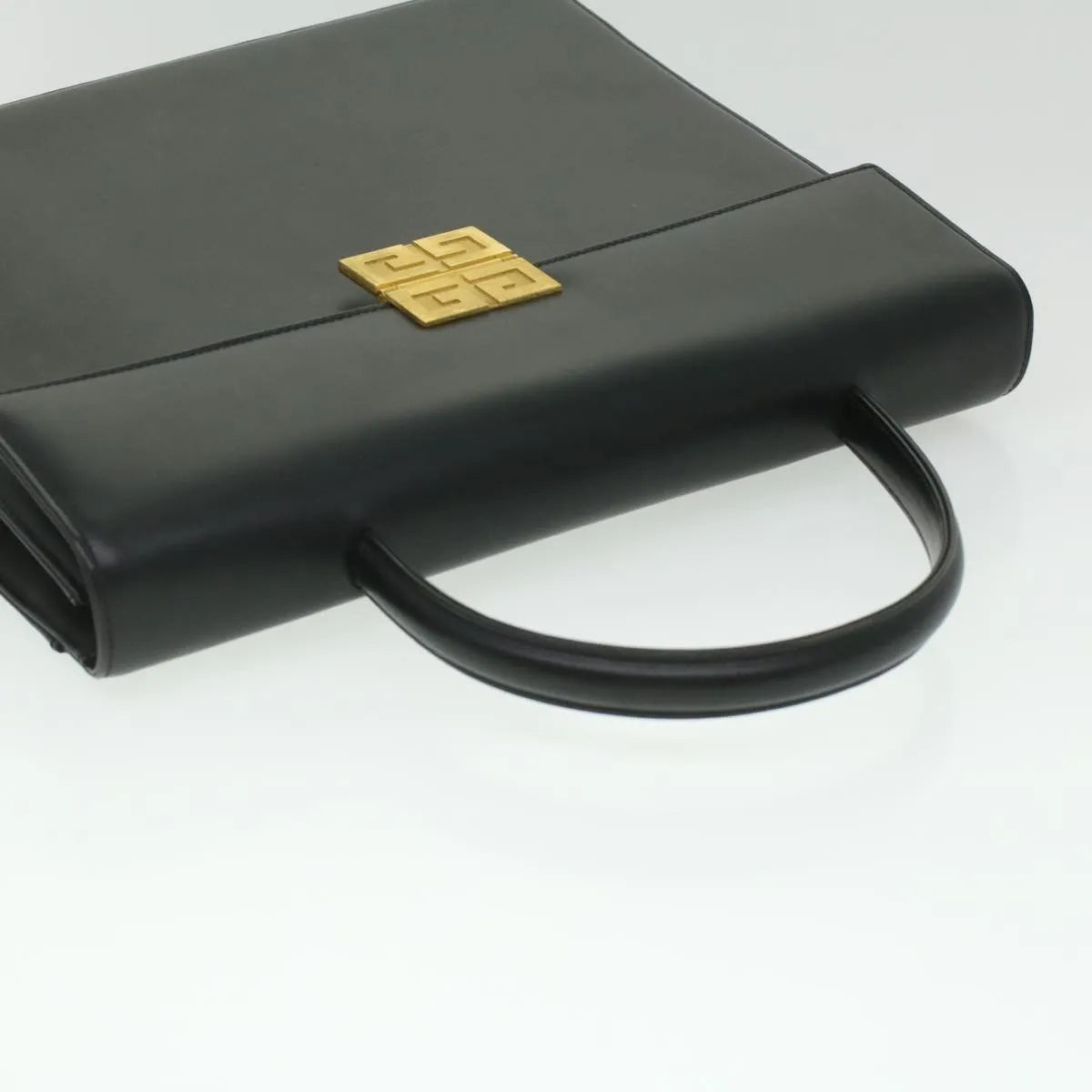 Givenchy Vintage 4G Leather Black Leather Handbag (Pre-Owned)