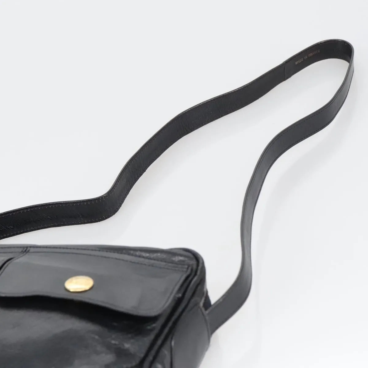 Celine Vintage Leather Black Leather Shoulder Bag Bag (Pre-Owned)