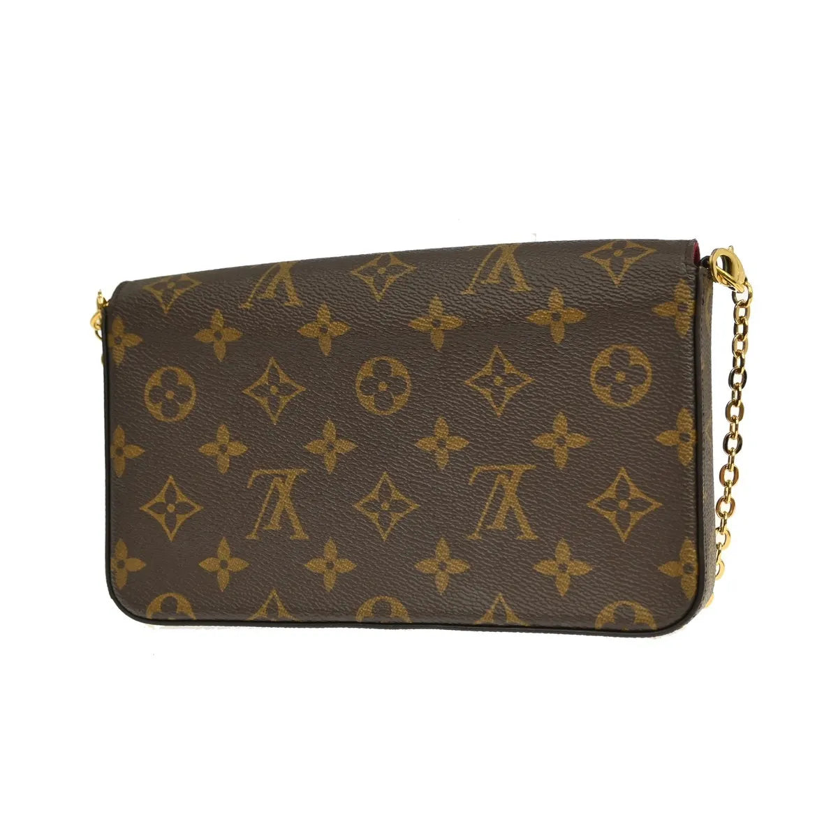 Louis Vuitton Pochette Felicie Monogram Brown Canvas Clutche & Pouche Bag (Pre-Owned)