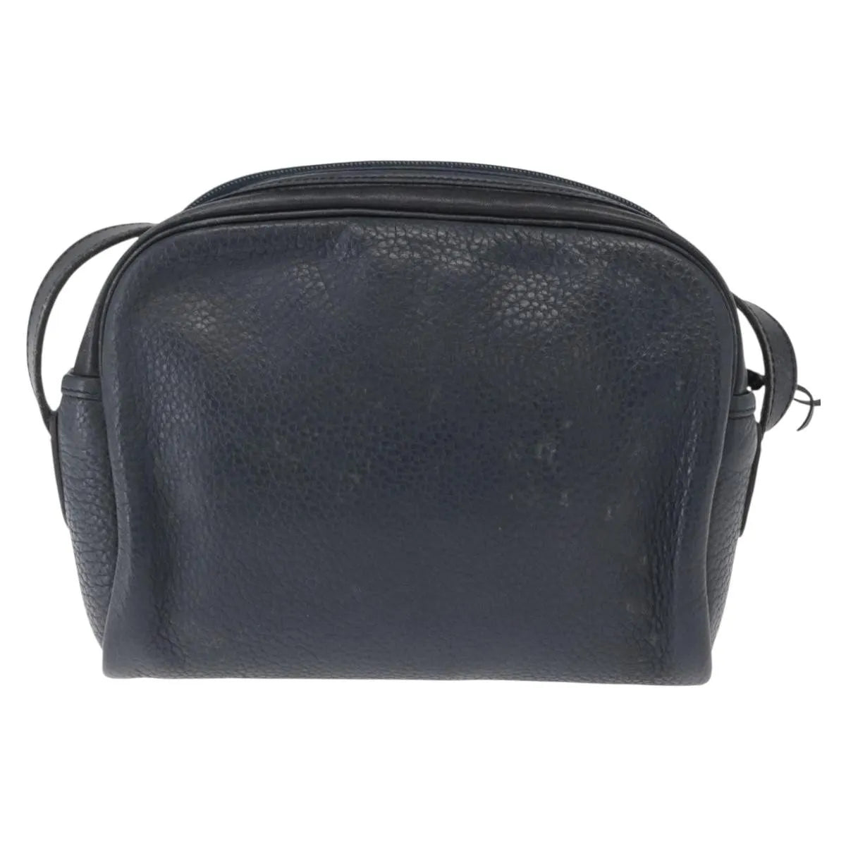Christian Dior Vintage Cd Logo Leather Navy Leather Shoulder Bag Bag (Pre-Owned)