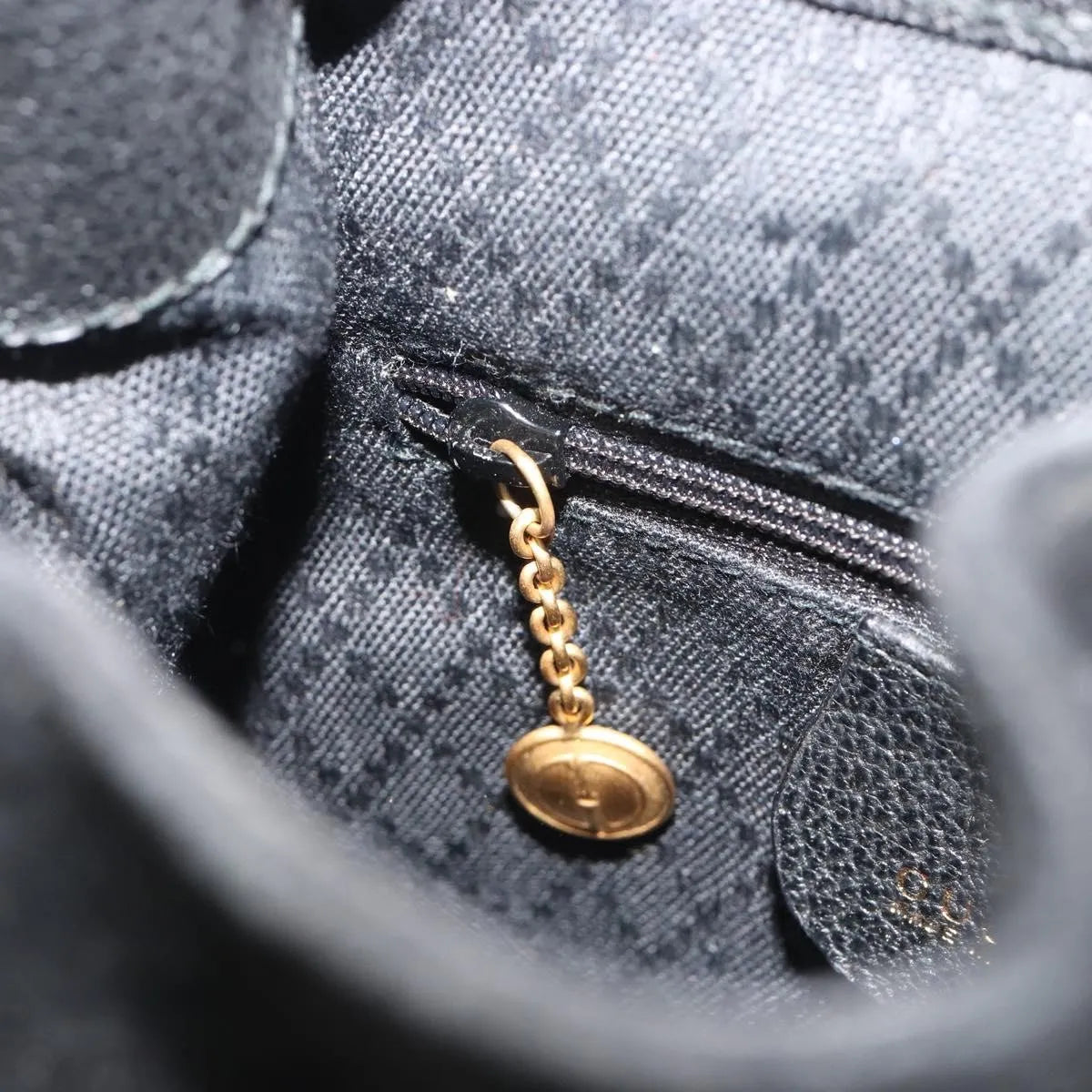 Gucci Gucci Bamboo Daim Black Suede Backpack Bag (Pre-Owned)