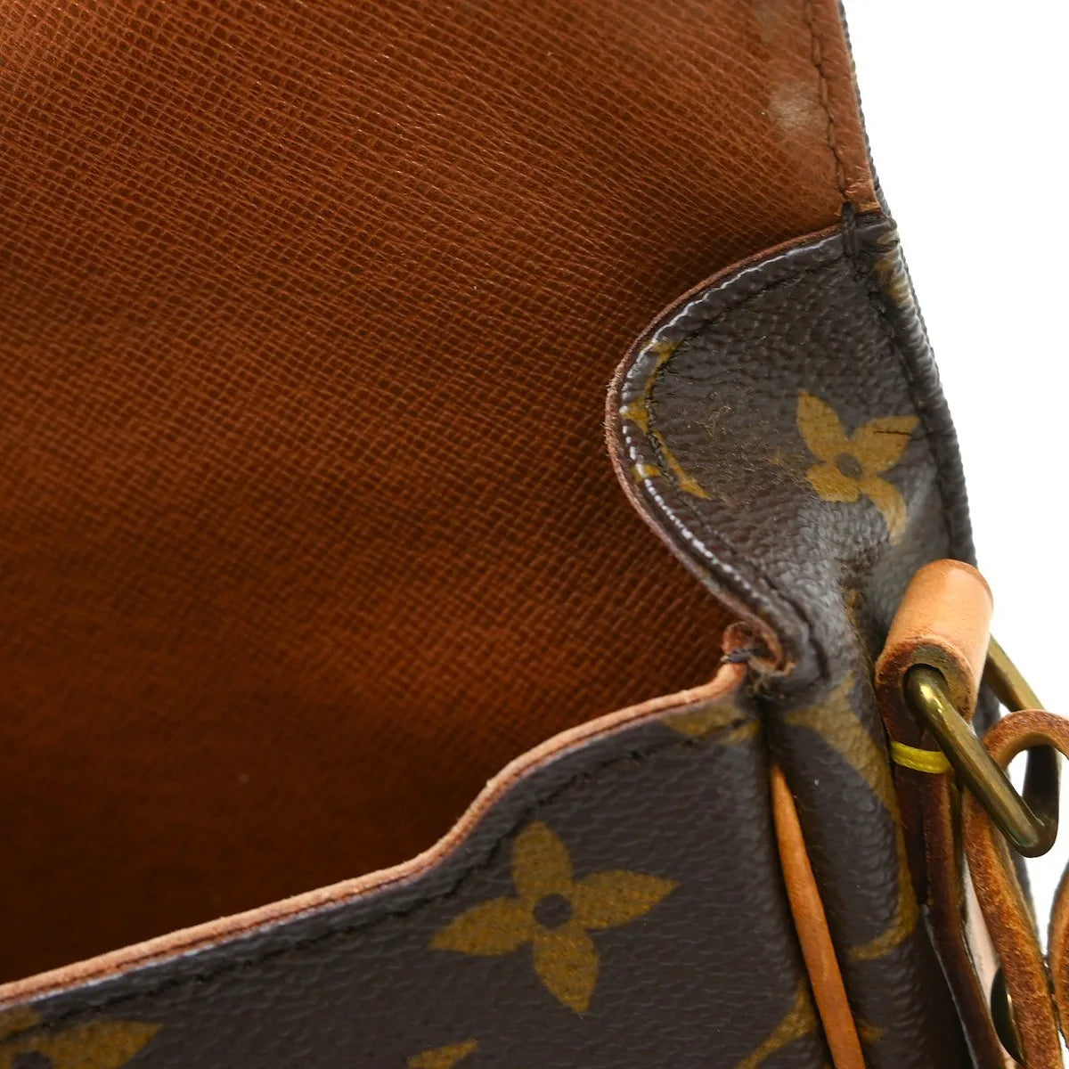 Louis Vuitton Cartouchiere Handbag Monogram Canvas Brown Canvas Shoulder Bag Bag (Pre-Owned)