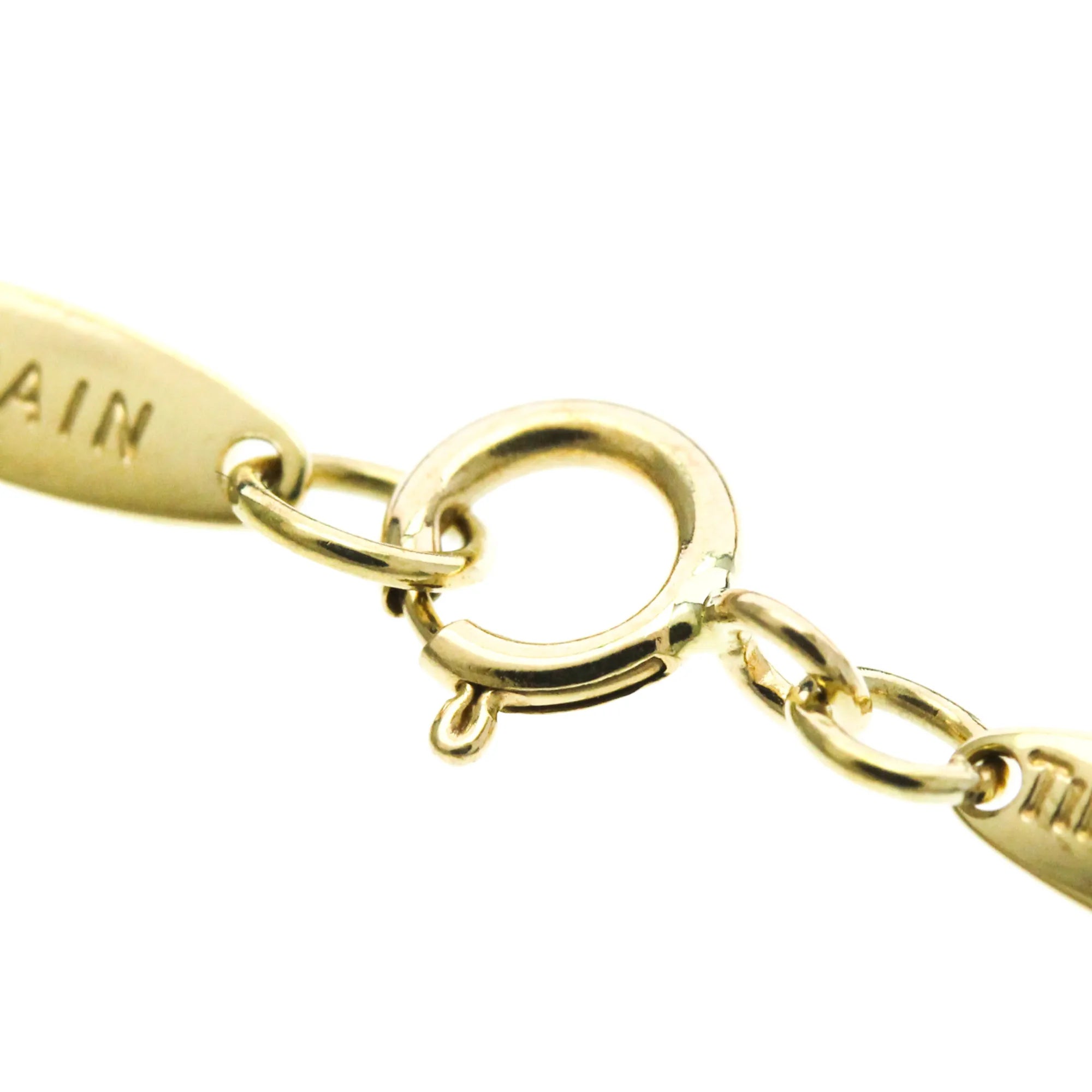 Tiffany & Co. Elsa Peretti Open Heart Pendant 18K Yellow Gold Gold Yellow_Gold Necklace Jewelry (Pre-Owned)