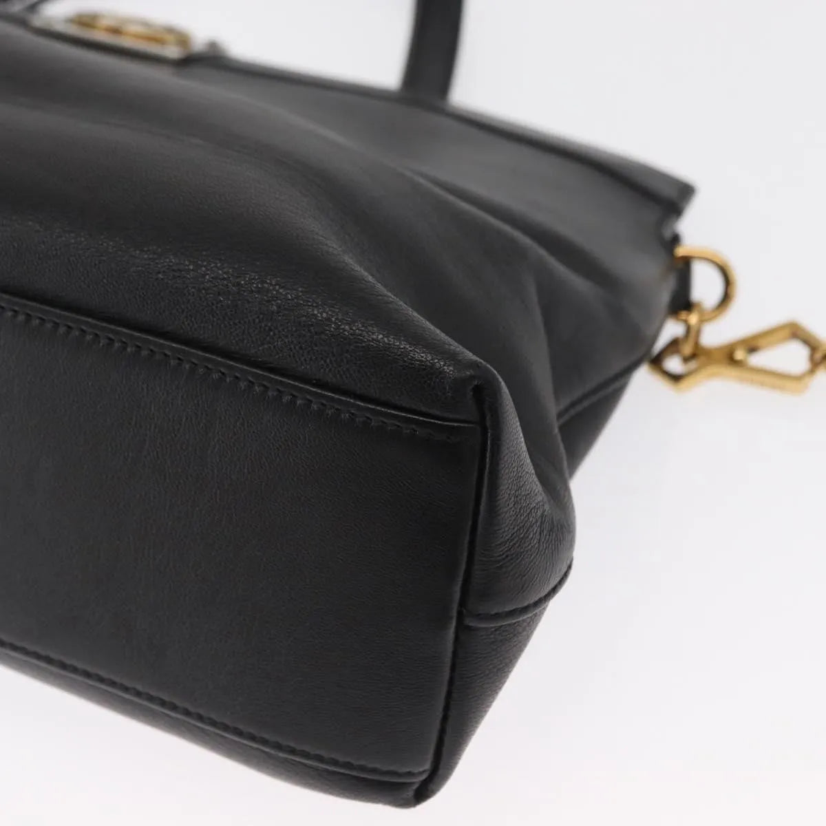 Gucci Linea Matisse Interlocking G Top Handle Tote Leather Black Leather Shoulder Bag Bag (Pre-Owned)