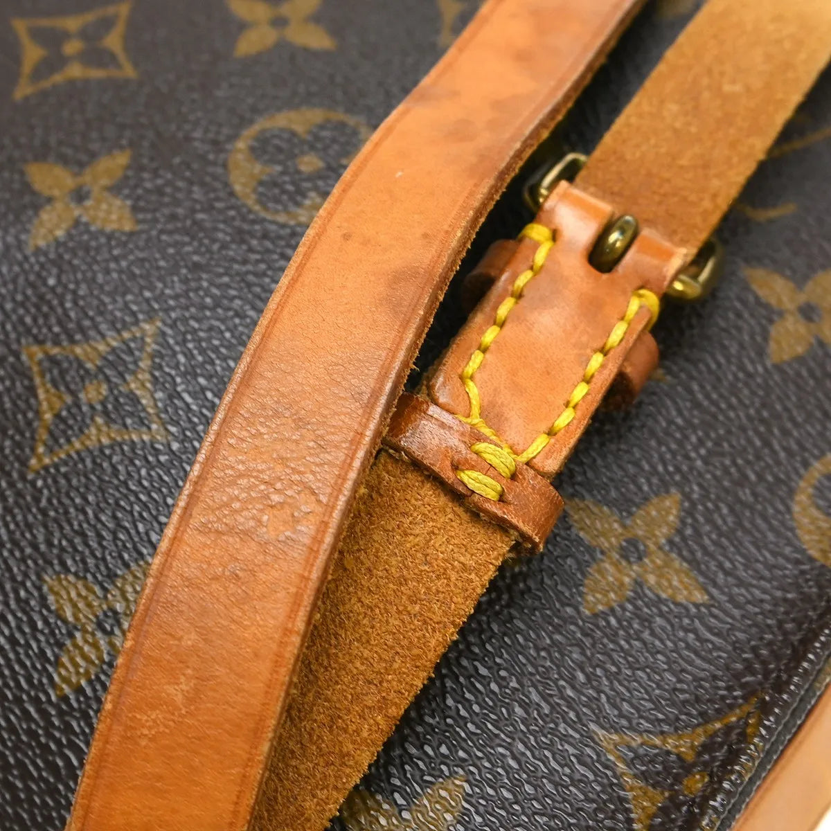 Louis Vuitton Cartouchiere Handbag Monogram Canvas Brown Canvas Shoulder Bag Bag (Pre-Owned)