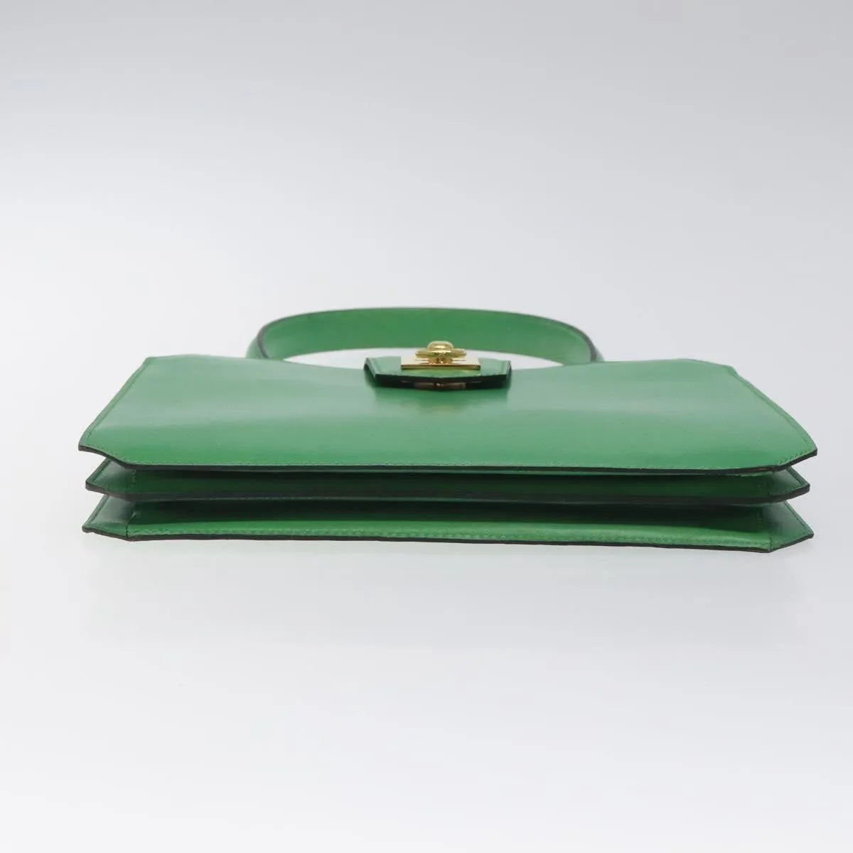 Celine Vintage Leather Green Leather Handbag (Pre-Owned)