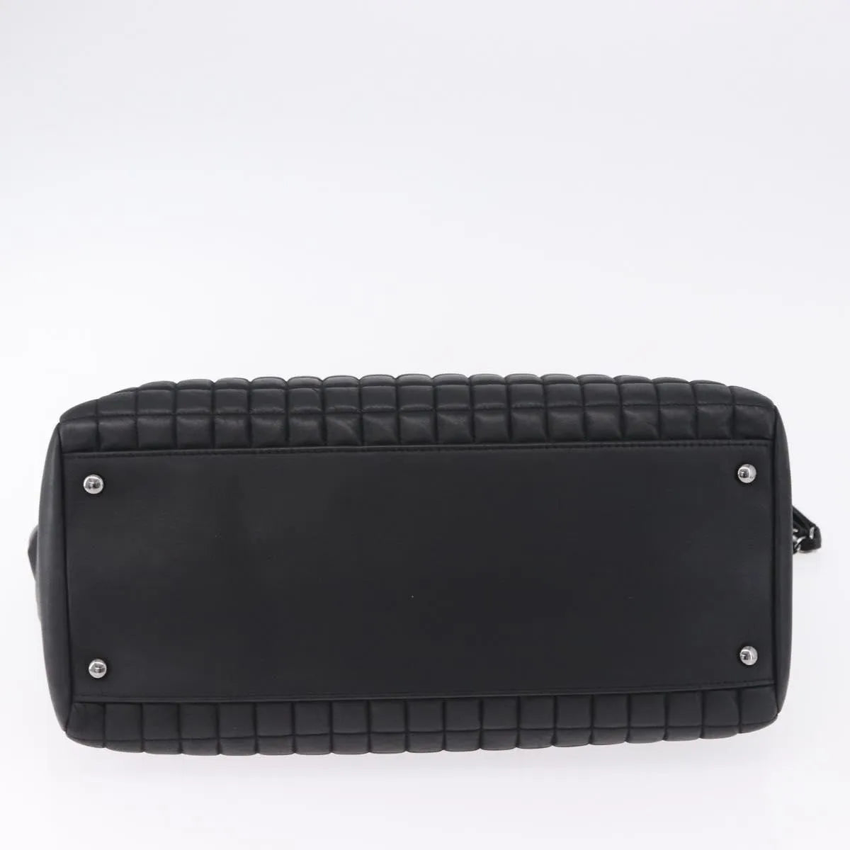Chanel Cc Lock Bubble Tote Quilted Iridescent Calfskin Black Leather Tote Bag Bag (Pre-Owned)