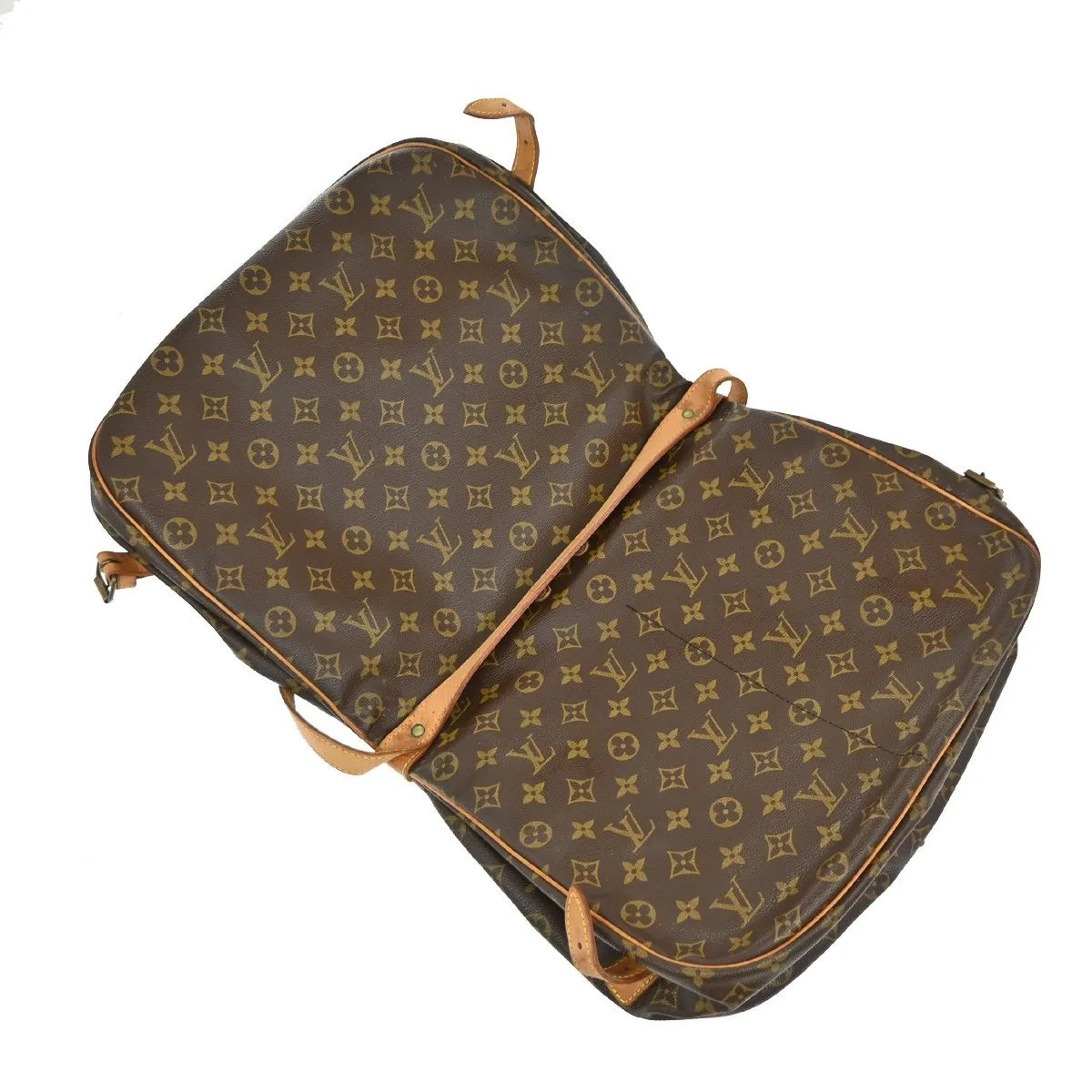 Louis Vuitton Saumur Monogram Canvas Brown Canvas Shoulder Bag Bag (Pre-Owned)