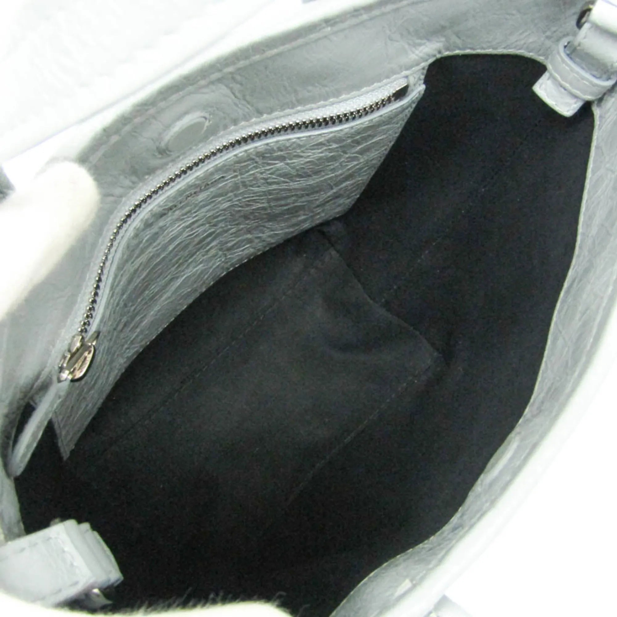 Balenciaga Vintage Tote Leather Gray Leather Tote Bag Bag (Pre-Owned)