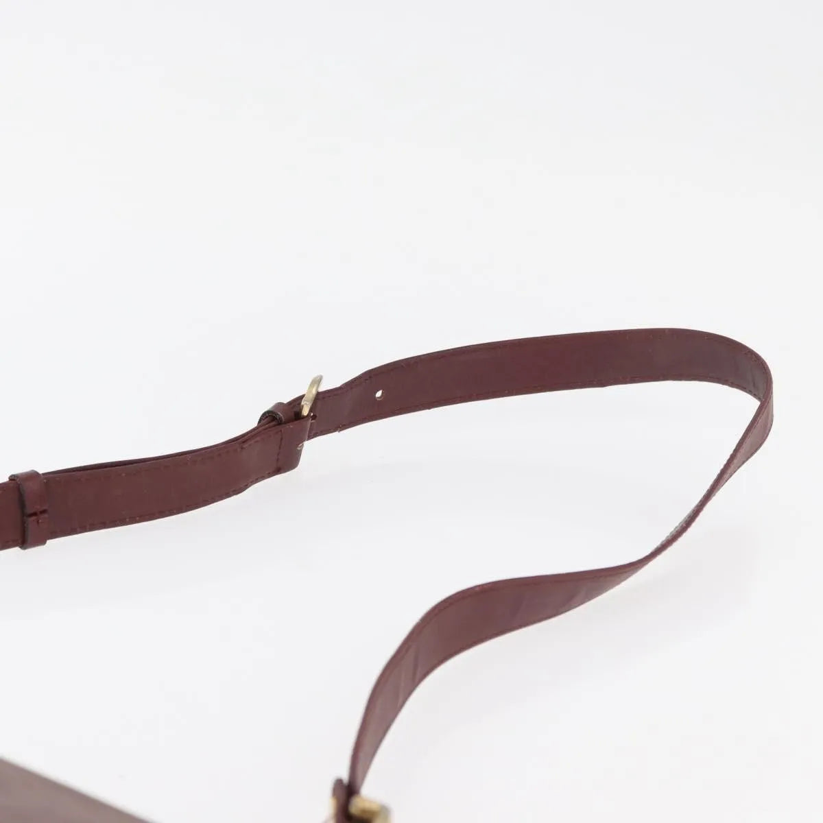 Cartier Must De Cartier Leather Burgundy Leather Shoulder Bag Bag (Pre-Owned)
