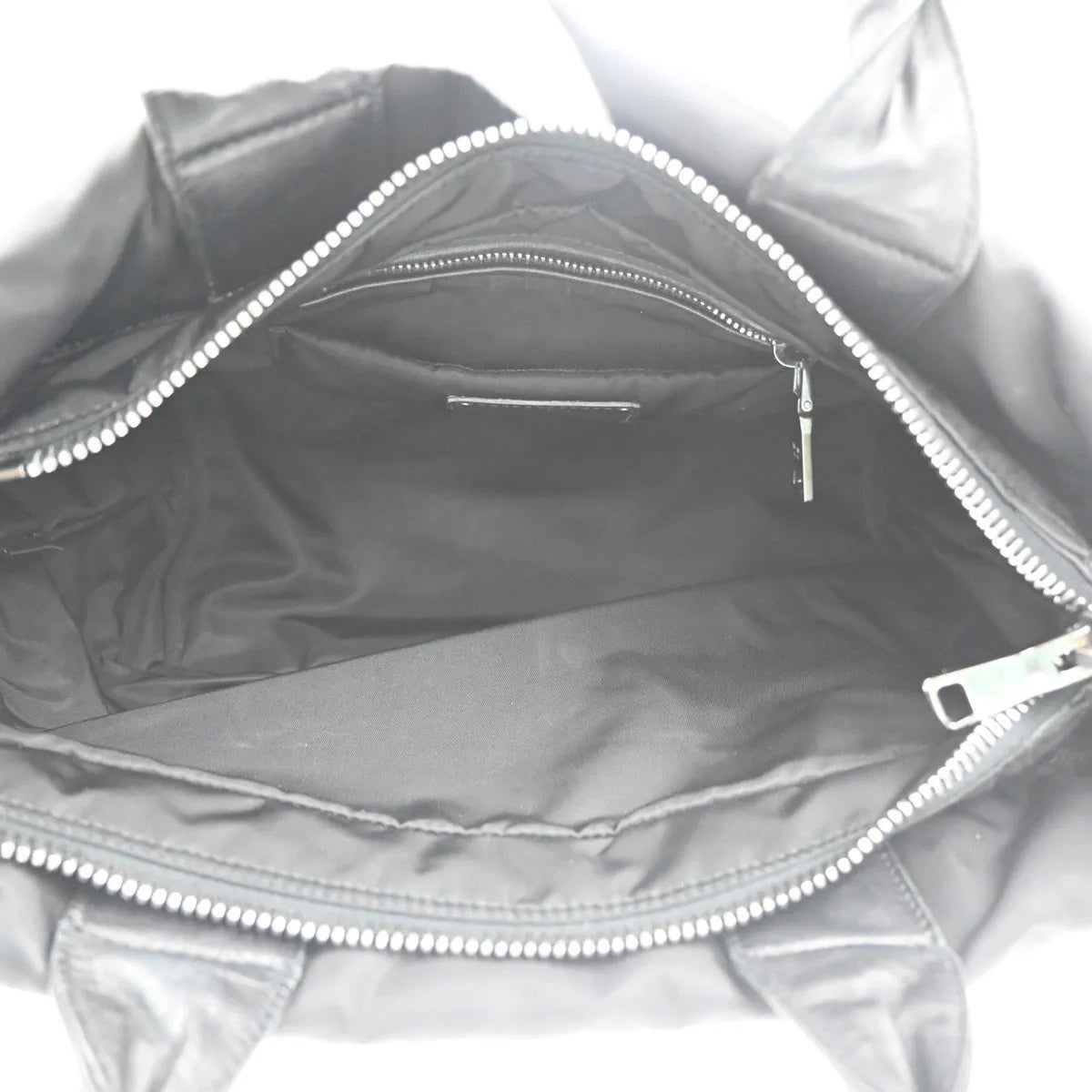 Prada Convertible Double Tote Tessuto Black Nylon Handbag (Pre-Owned)