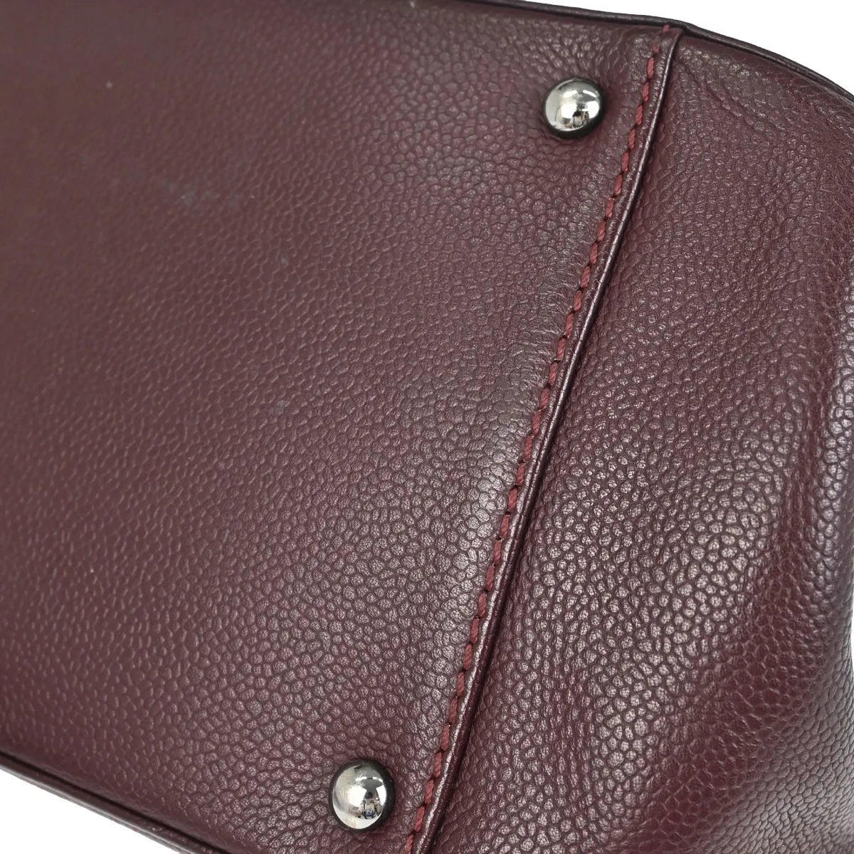 Chanel Mademoiselle Lock Shoulder Bag Quilted Caviar Burgundy Leather Shoulder Bag Bag (Pre-Owned)