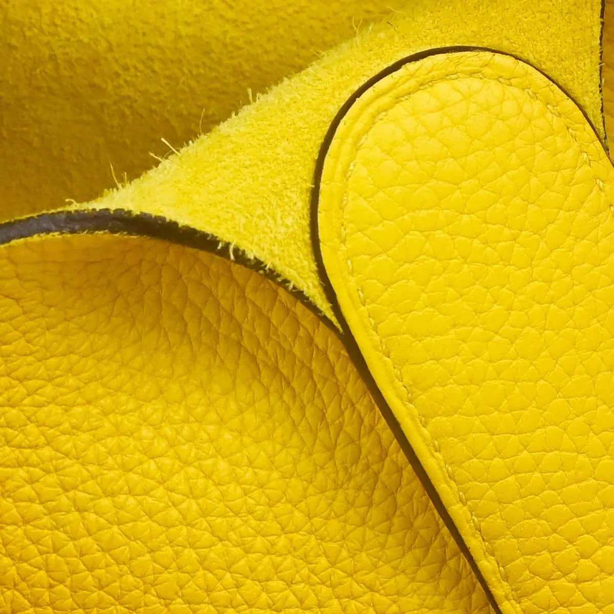 Hermes Picotin Lock Clemence Yellow Leather Handbag (Pre-Owned)