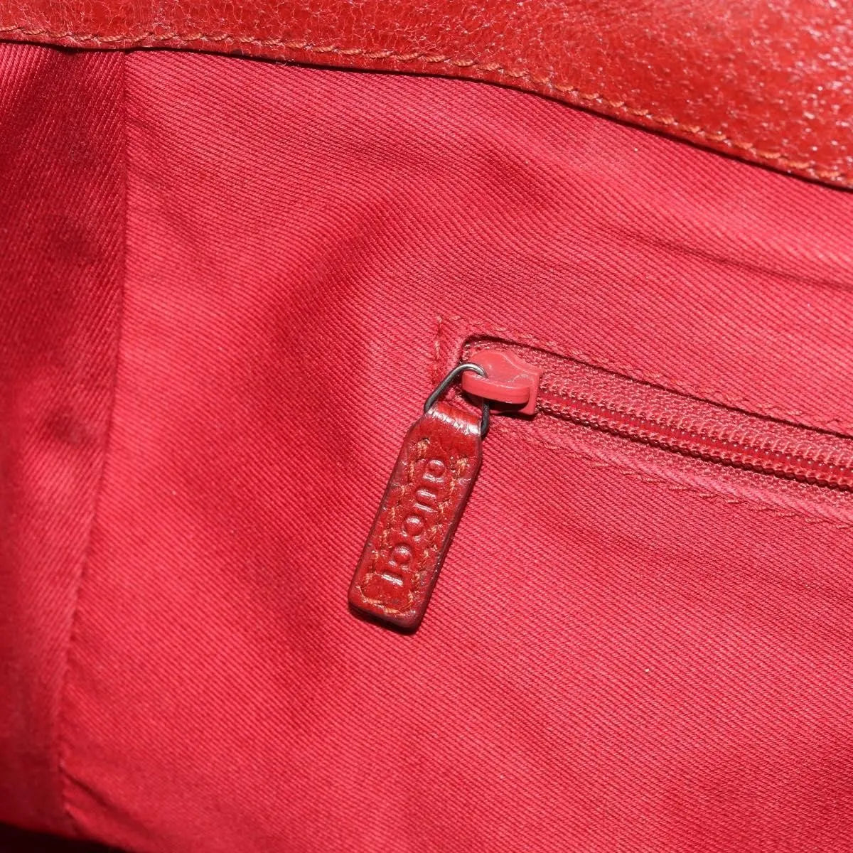 Gucci Vintage Open Tote Gg Canvas And Leather Red Canvas Tote Bag Bag (Pre-Owned)