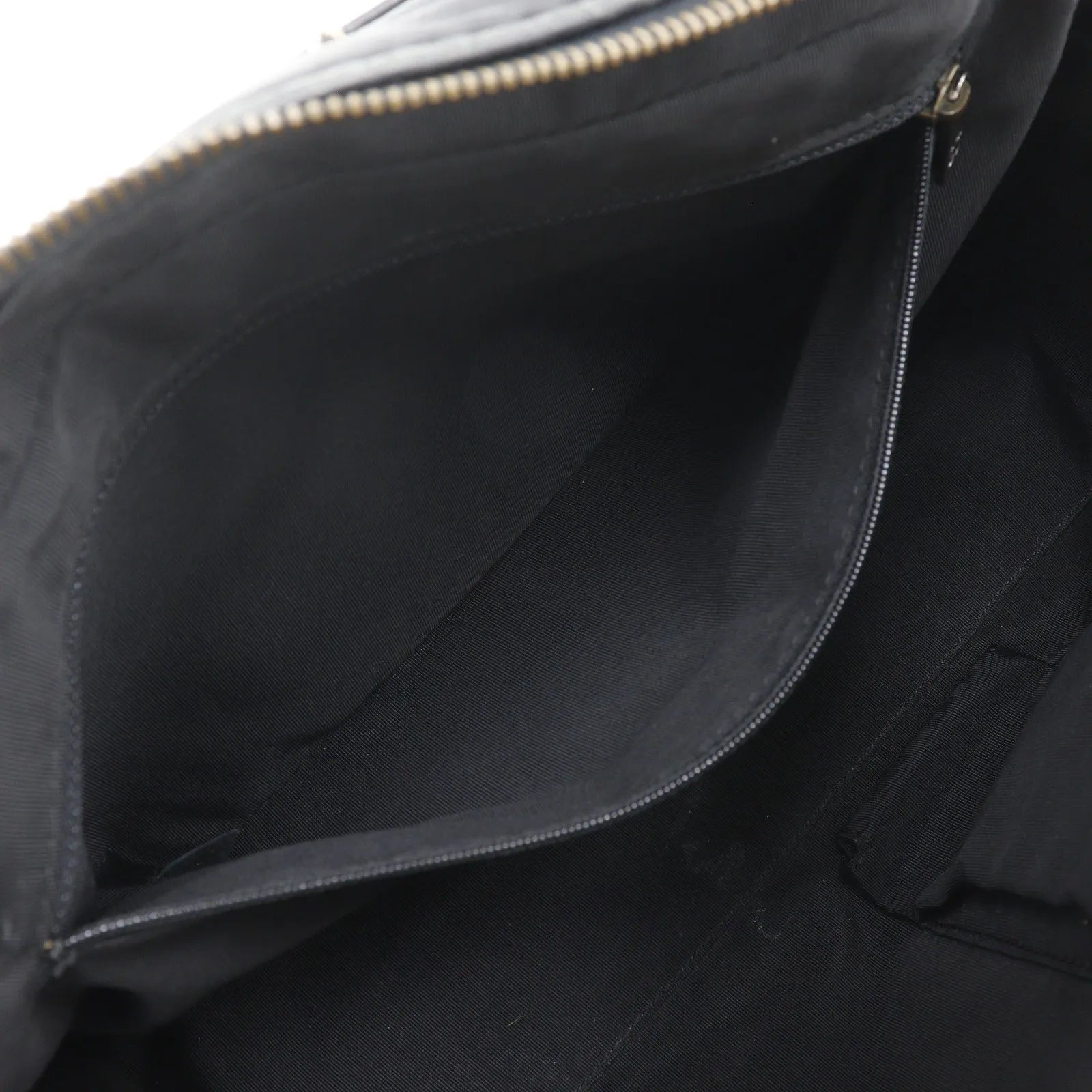 Chanel Surpique Boston Quilted Leather Black Leather Handbag (Pre-Owned)