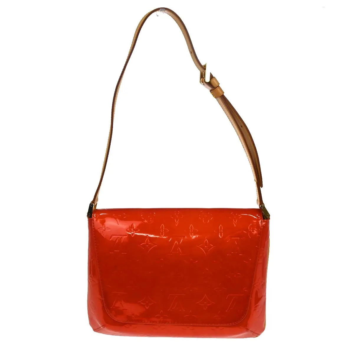 Louis Vuitton Thompson Street Handbag Monogram Red Patent_Leather Shoulder Bag Bag (Pre-Owned)
