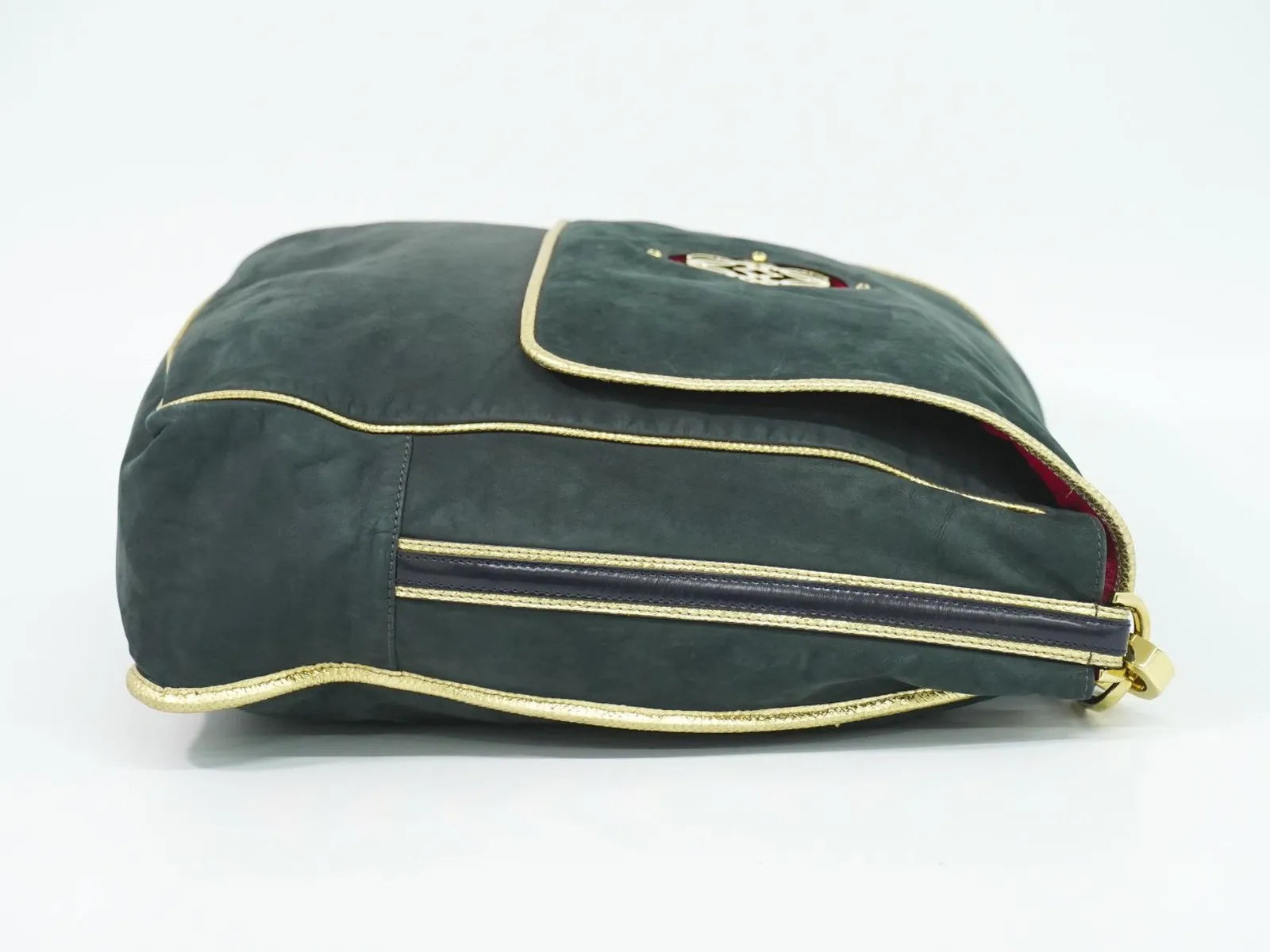 Loewe Anagram Suede Black Suede Shoulder Bag Bag (Pre-Owned)