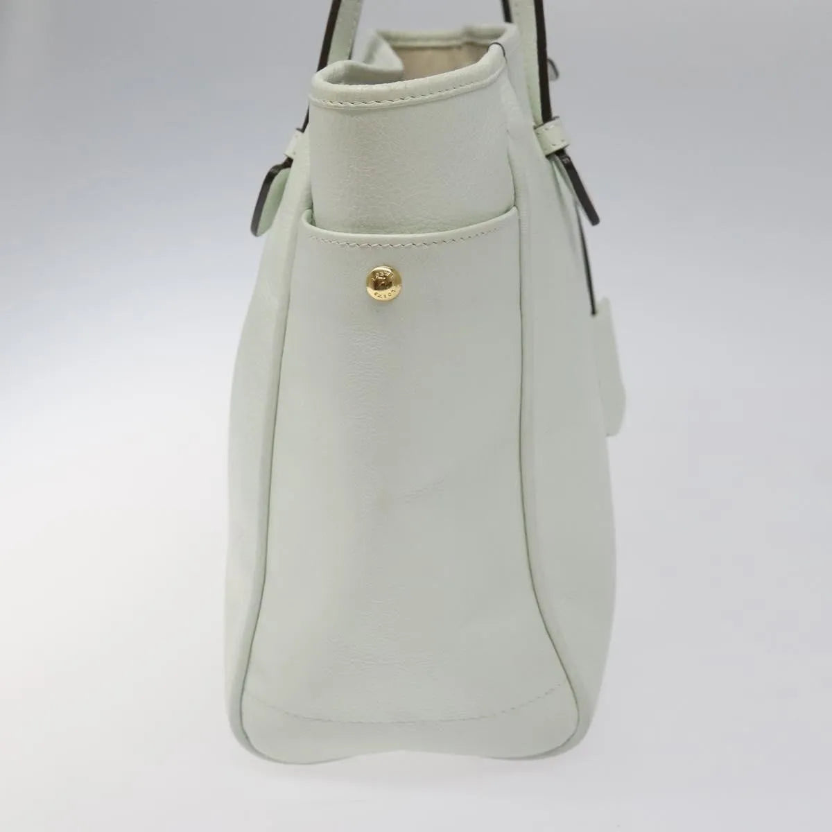 Loewe Heritage Tote Leather White Leather Tote Bag Bag (Pre-Owned)