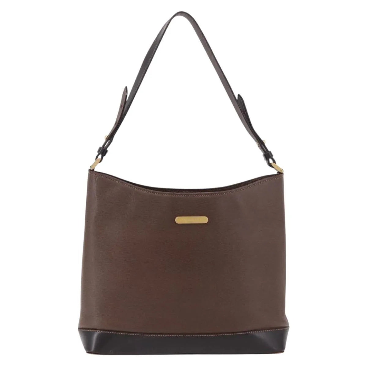 Burberry Vintage Leather Brown Leather Shoulder Bag Bag (Pre-Owned)
