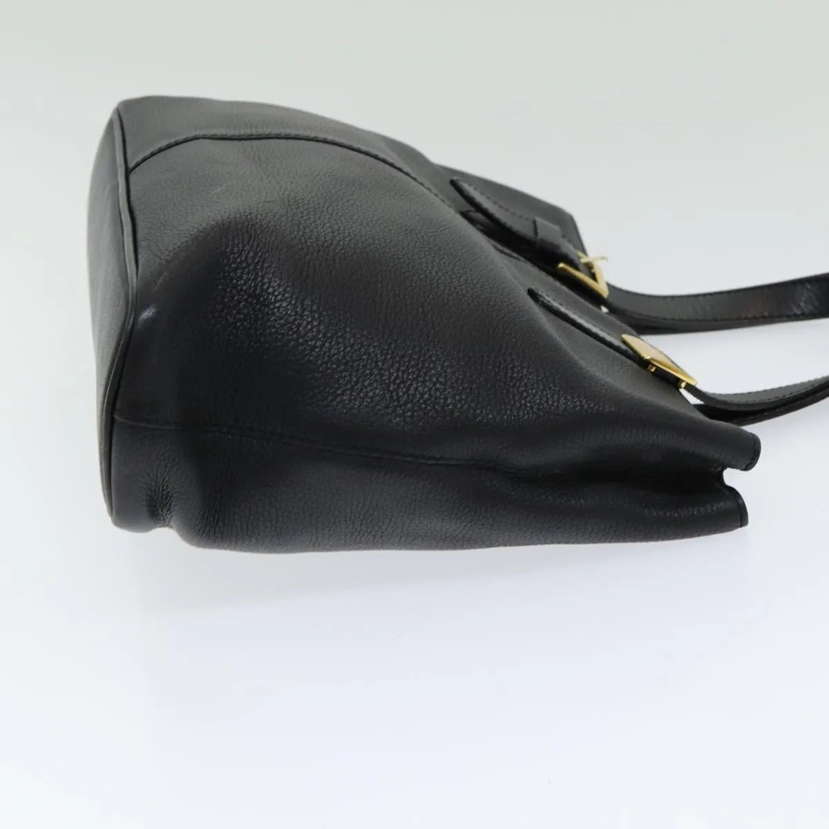 Burberry Vintage Leather Black Leather Handbag (Pre-Owned)