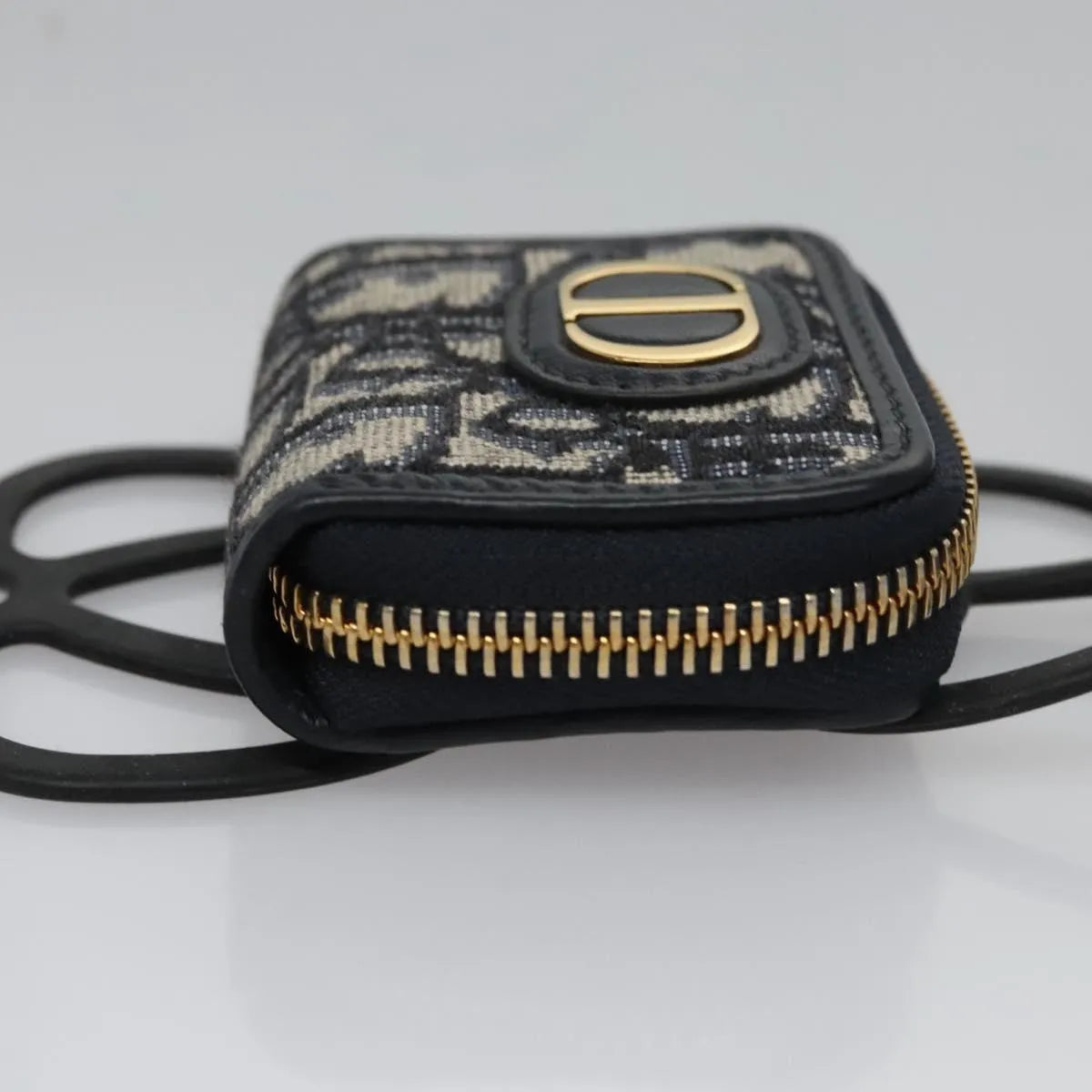 Christian Dior Trotter French Wallet Diorissimo Canvas Navy Canvas Wallets Accessory (Pre-Owned)